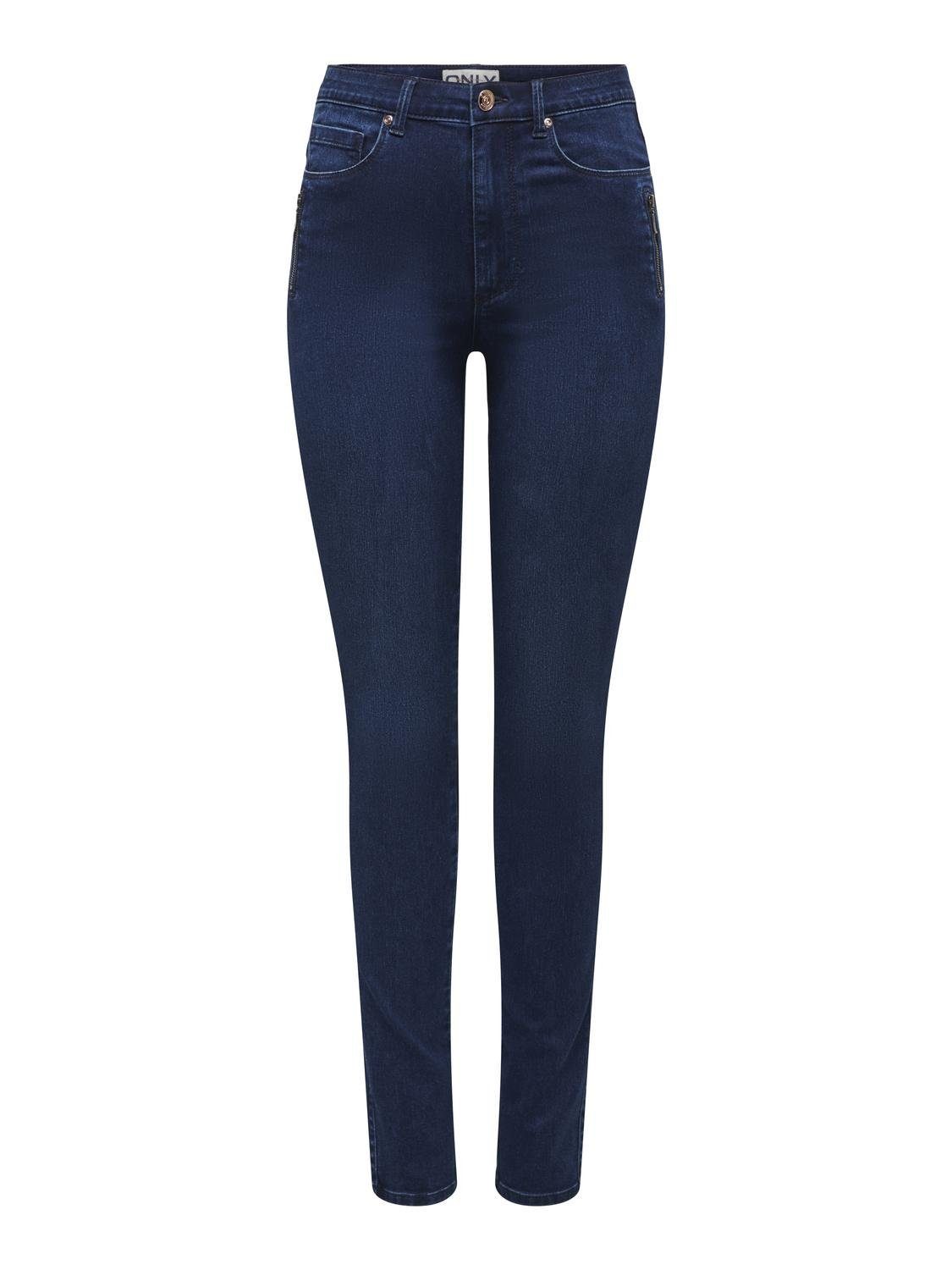 Only High-waist jeans ONLROYAL HW SK ZIP POC DNM PIM