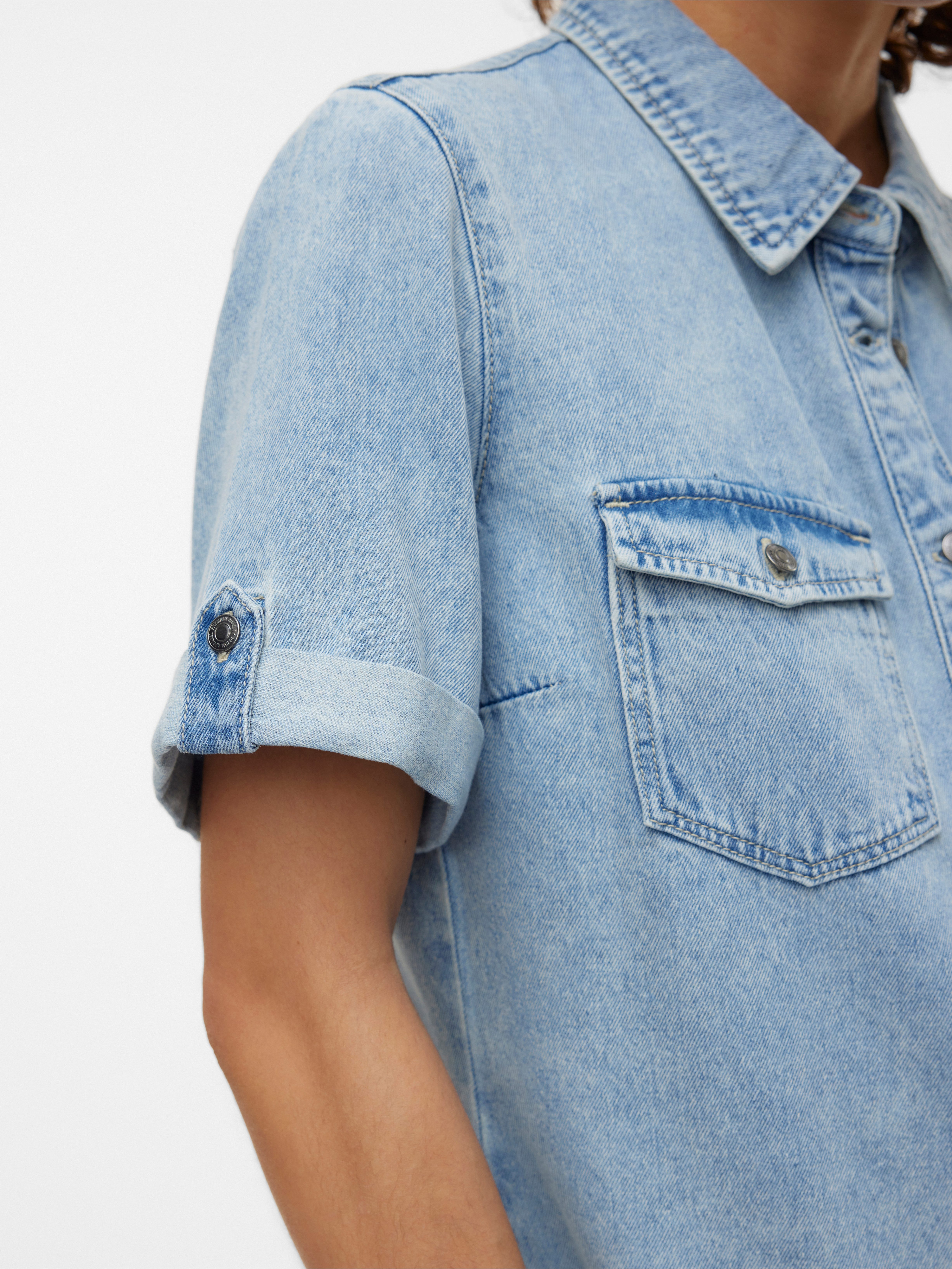 Vero Moda Jeans jurk VMJENNIE SS SHORT DENIM DRESS NOOS