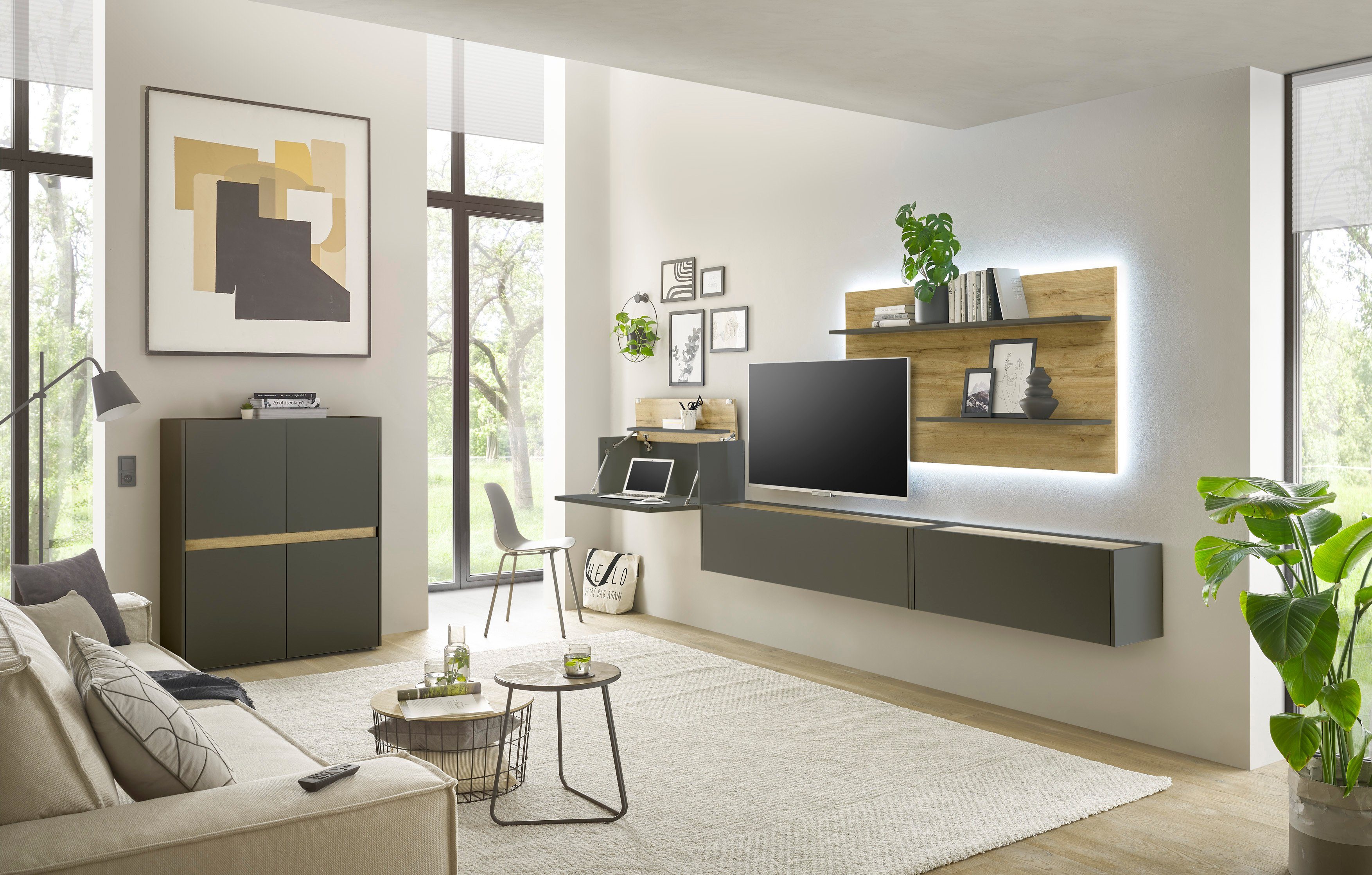 INOSIGN Set kantoormeubelen City/Giron Thuiskantoor, wandsecretaire (set, 5-delig)