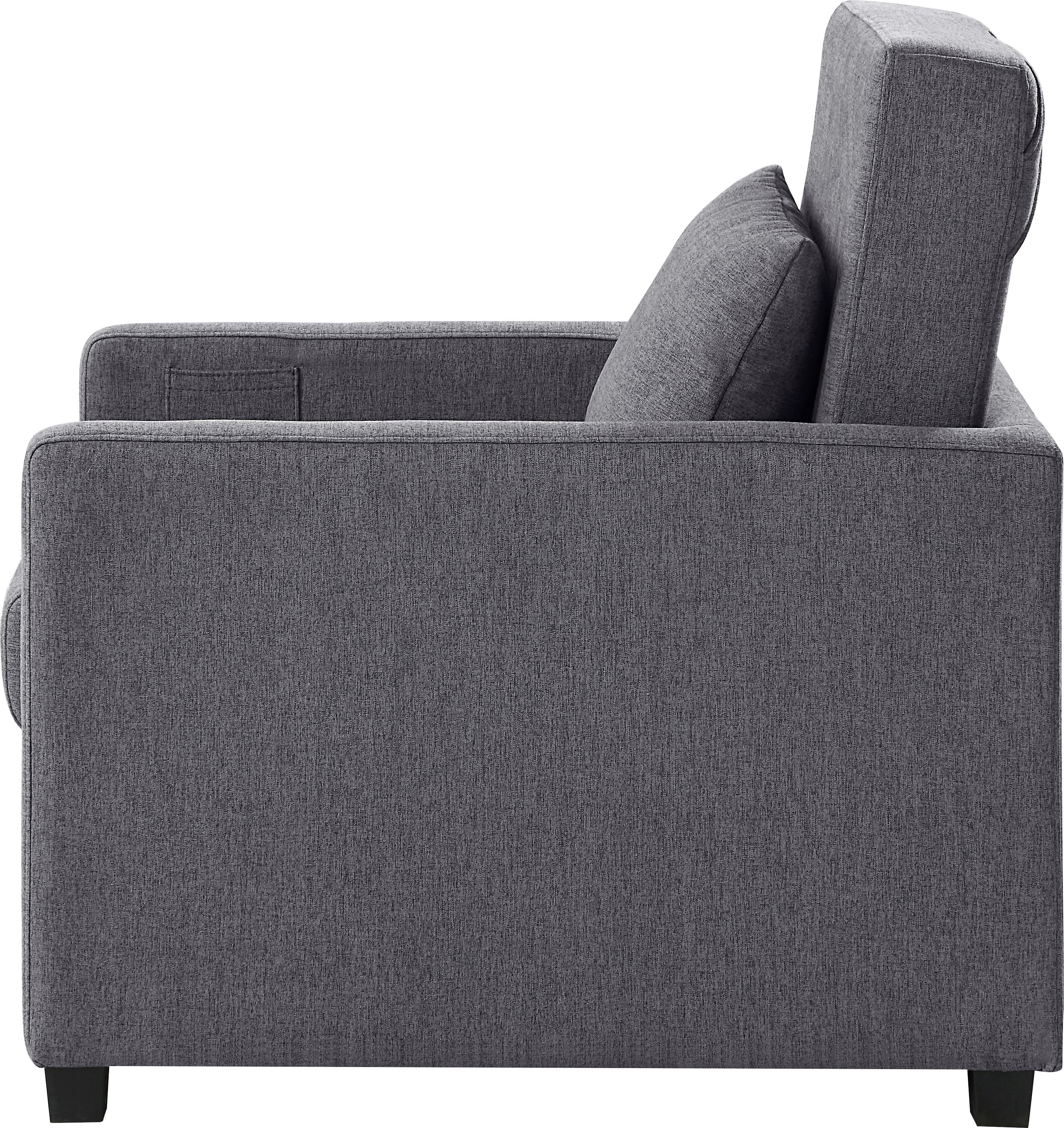 ATLANTIC home collection Relaxfauteuil Jerry met slaapfunctie, als logeerbed en inclusief kussens