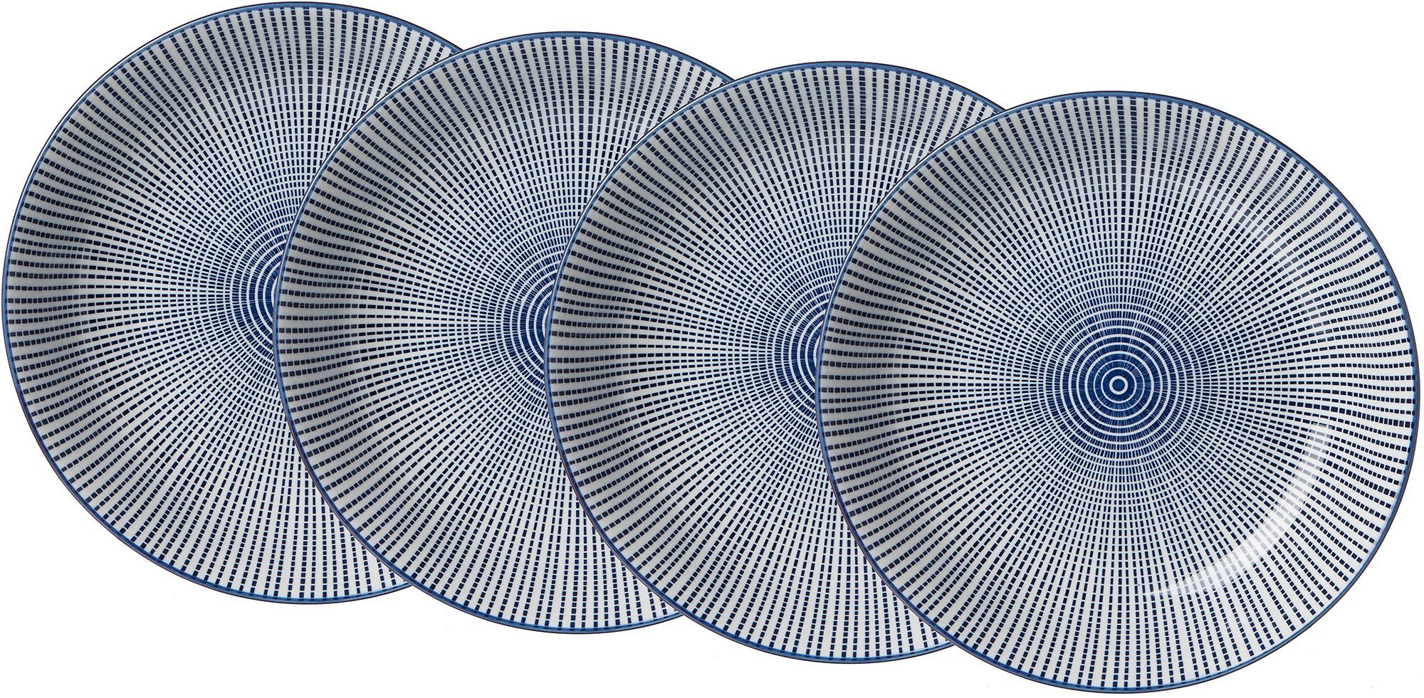 Ritzenhoff & Breker Diep bord ROYAL MAKOTO (set, 4 stuks) borden blauw