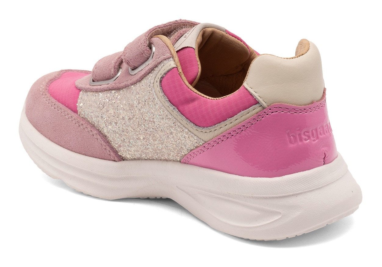 Bisgaard Sneakers Yuki glitter Breedte: normaal , vrijetijdsschoen, meisjes schoen met klittenband, maatsjabloon om te downloaden