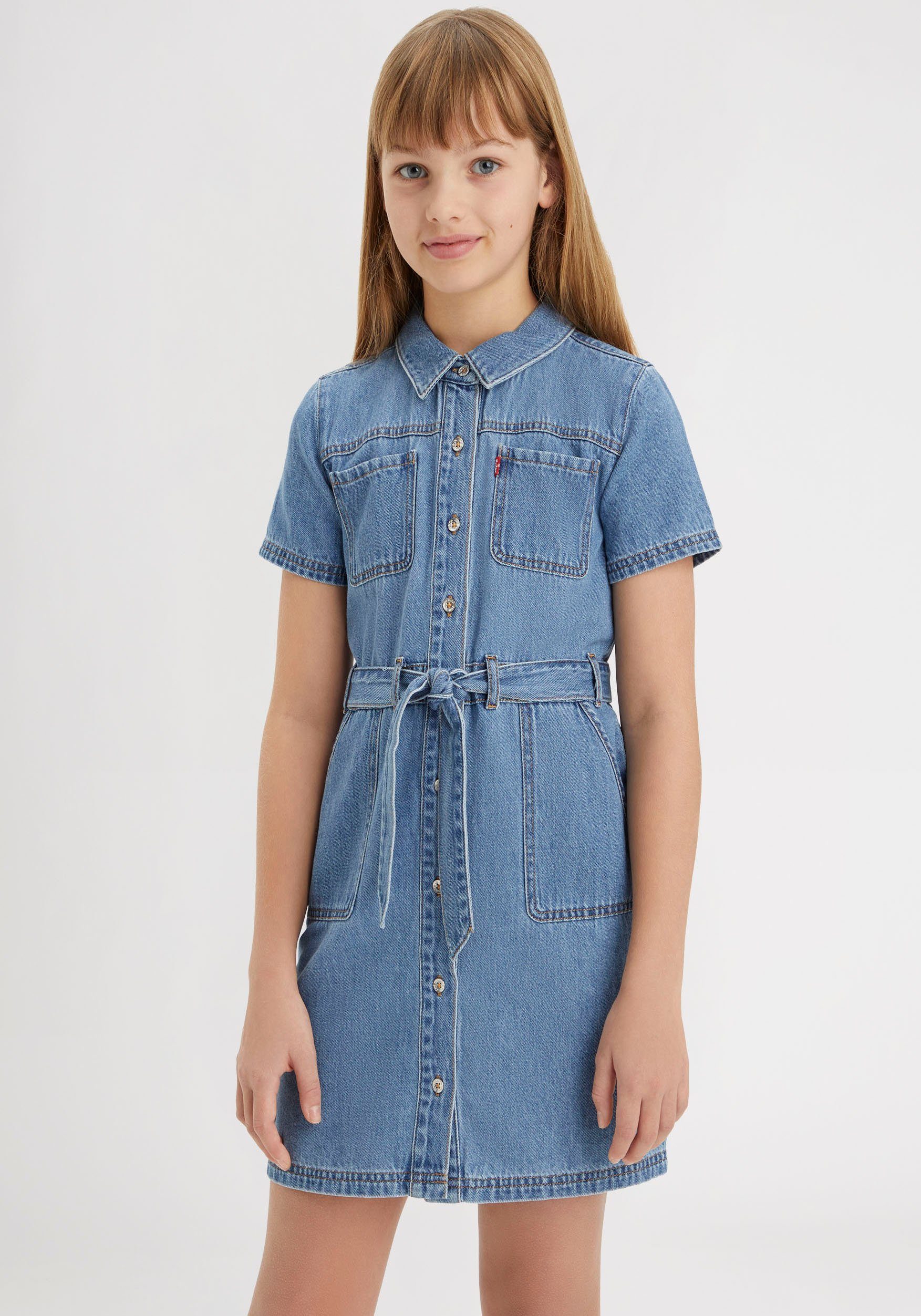 Levi's Kidswear Jeans jurk LVG ORGANIC UTILITY DRESS