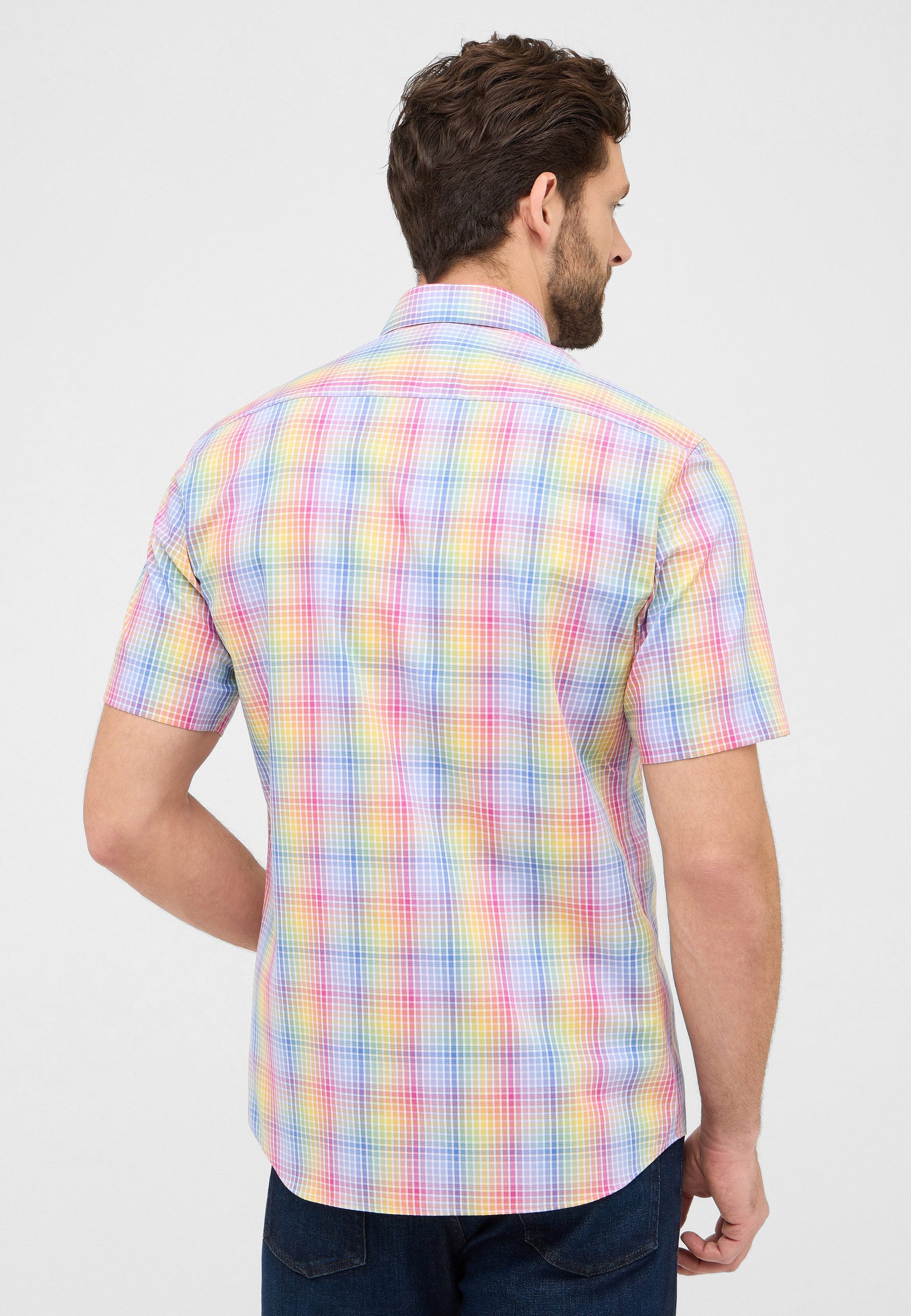 Eterna Overhemd met korte mouwen MODERN FIT NON IRON (strijkvrij)