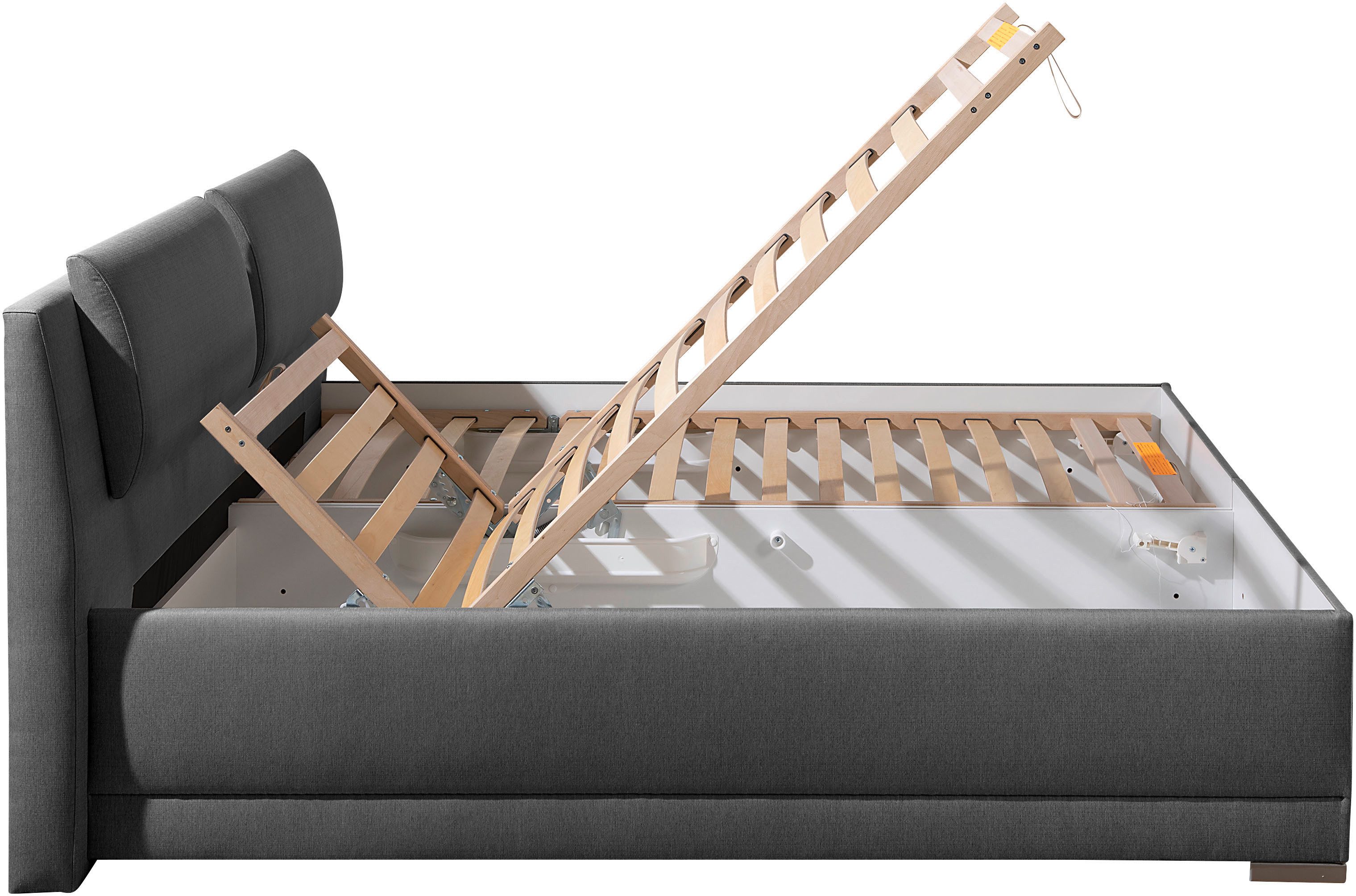 Maintal Gestoffeerd bed Oderzo met bedkist, verstelbare hoofdsteun, matrassen in h2 of h3 ter keuze