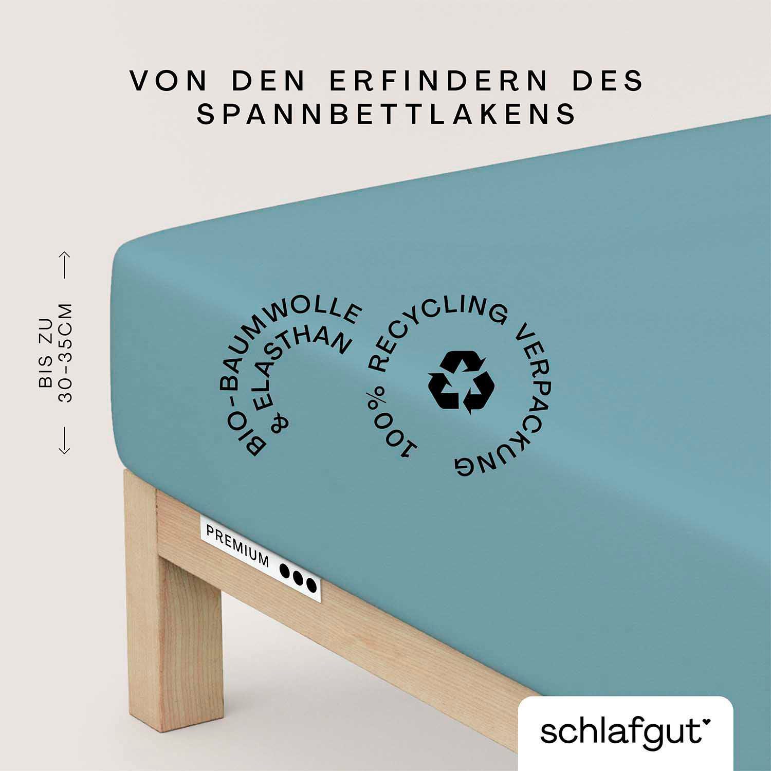 Schlafgut Hoeslaken Premium Zero Waste verpakking, PREMIUM kwaliteit (1 stuk)