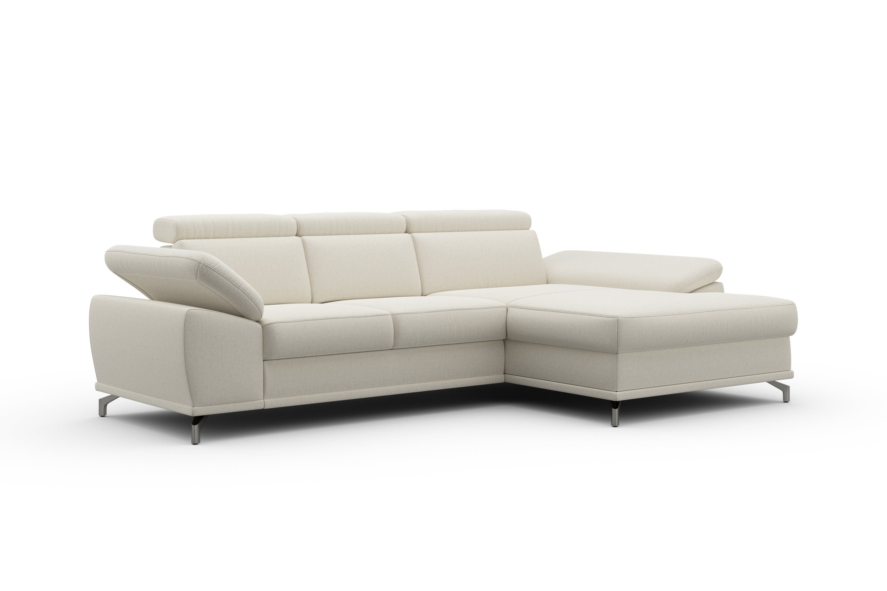 sit&more Hoekbank Cabrio L-vorm, met zitdiepteverstelling, arm- en hoofdsteunverstelling