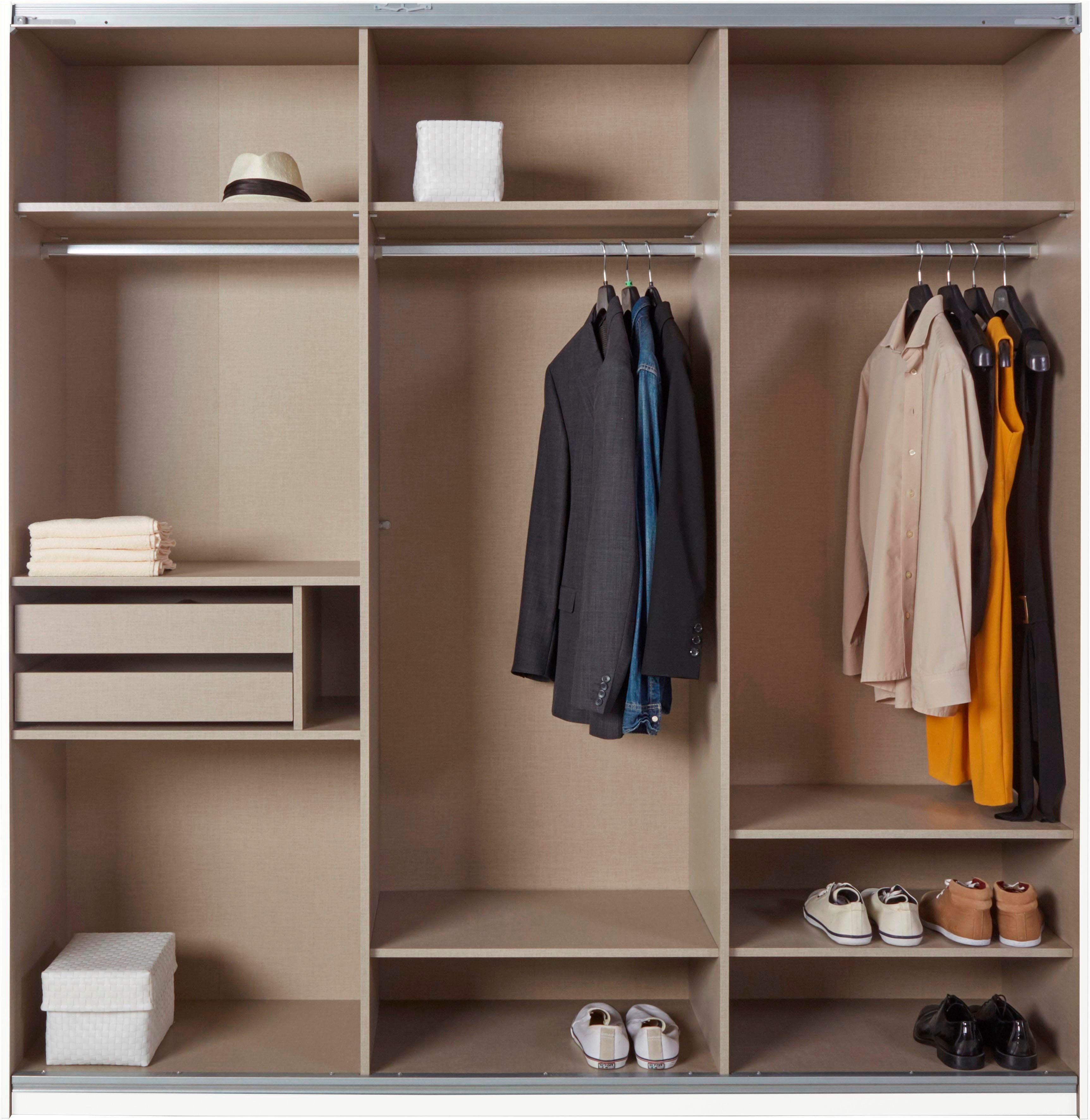 rauch Zweefdeurkast Kledingkast kast garderobe linnenkast BESTSELLER KEPAN inclusief lade-inzet en extra legplanken made in germany