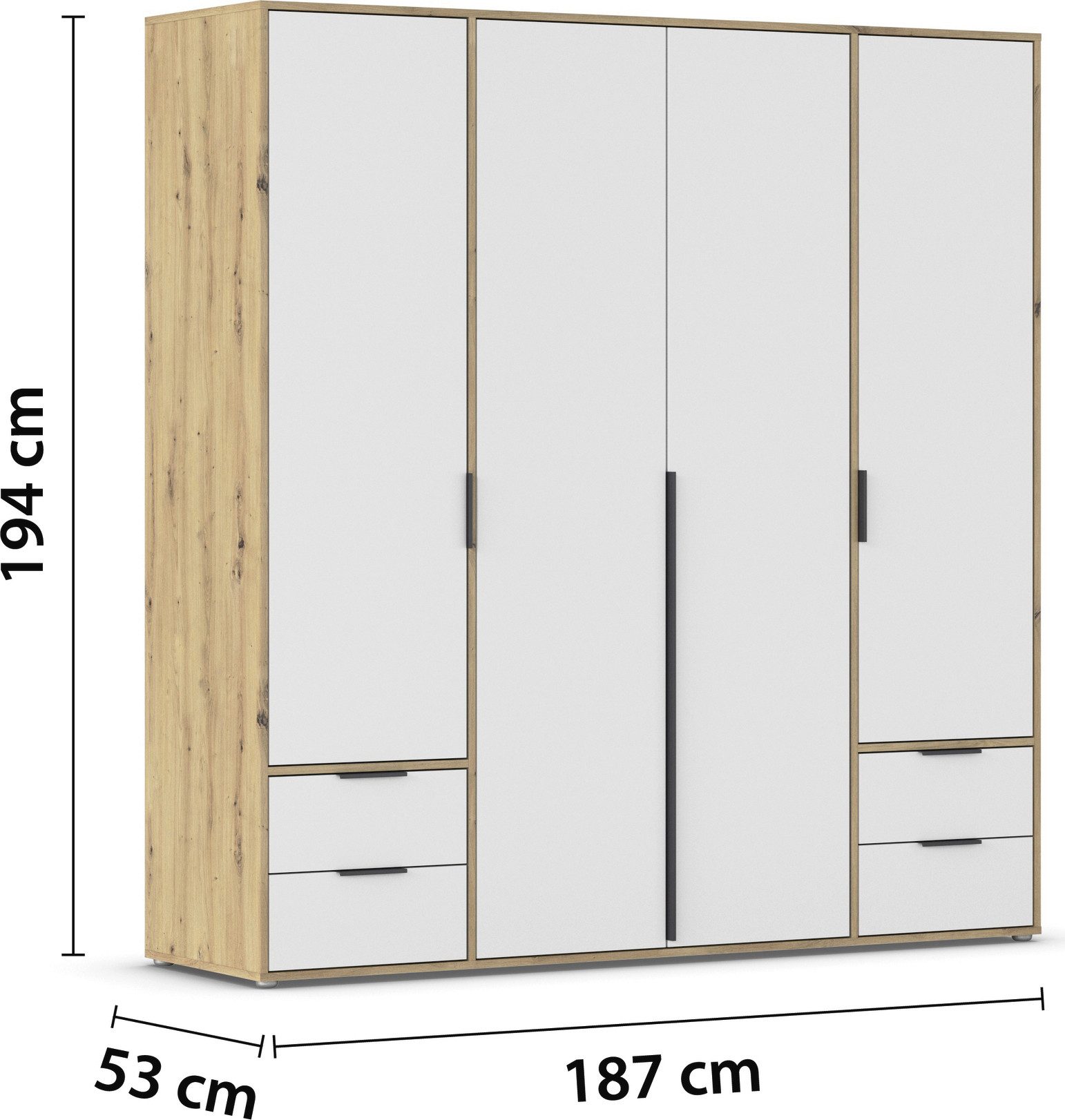 rauch Draaideurkast Kledingkast Kast Garderobe Wasmand NAGATA veel Opbergruimte