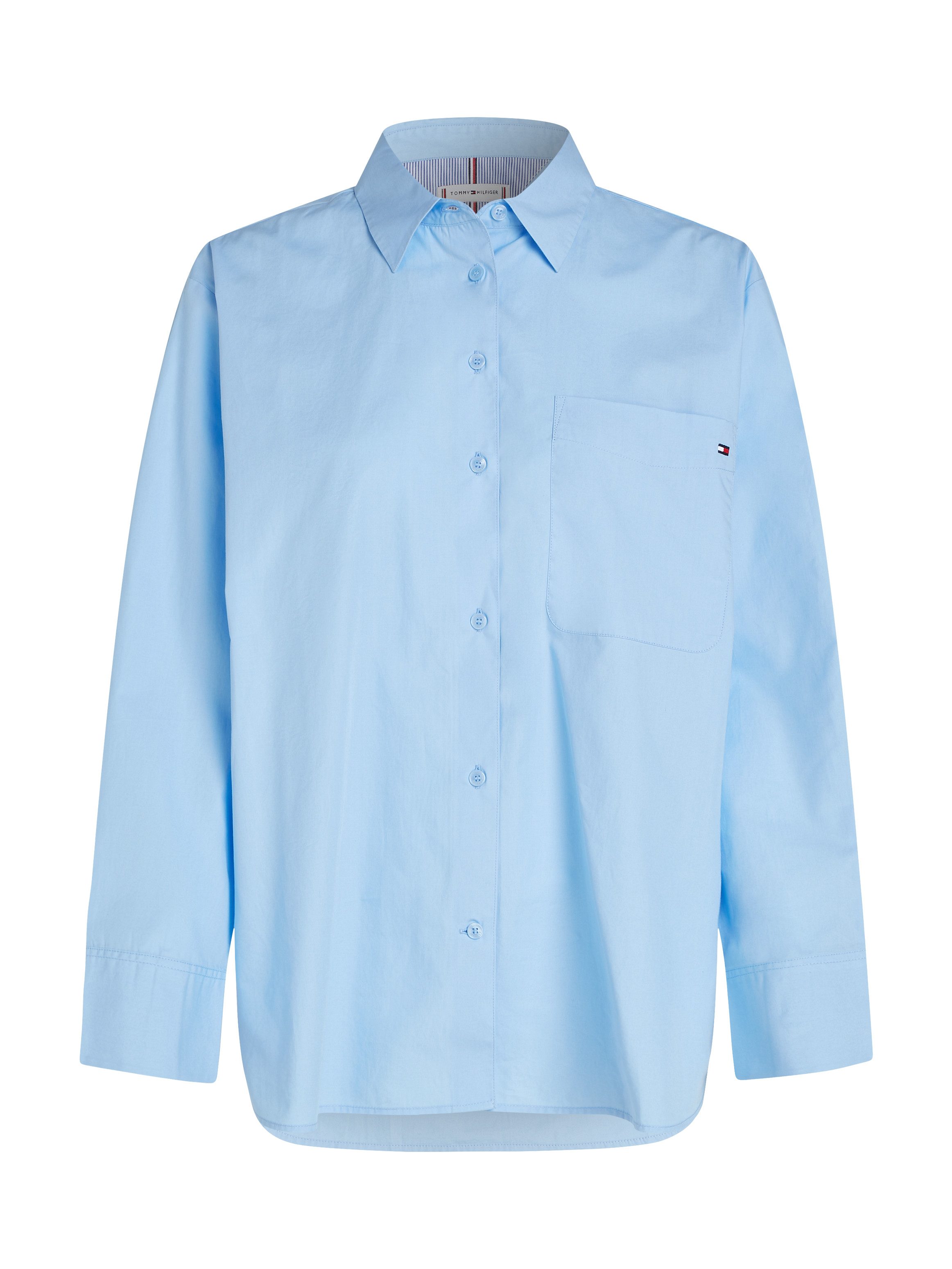 Tommy Hilfiger Overhemdblouse SOLID COTTON EASY FIT SHIRT