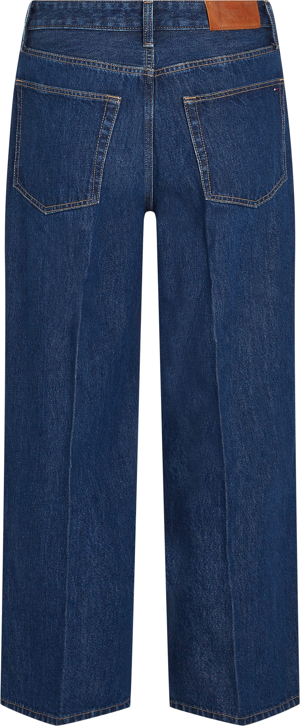 Tommy Hilfiger Wijde jeans WIDE LEG HW LOU met logo-badge, met nagels, met persplooien