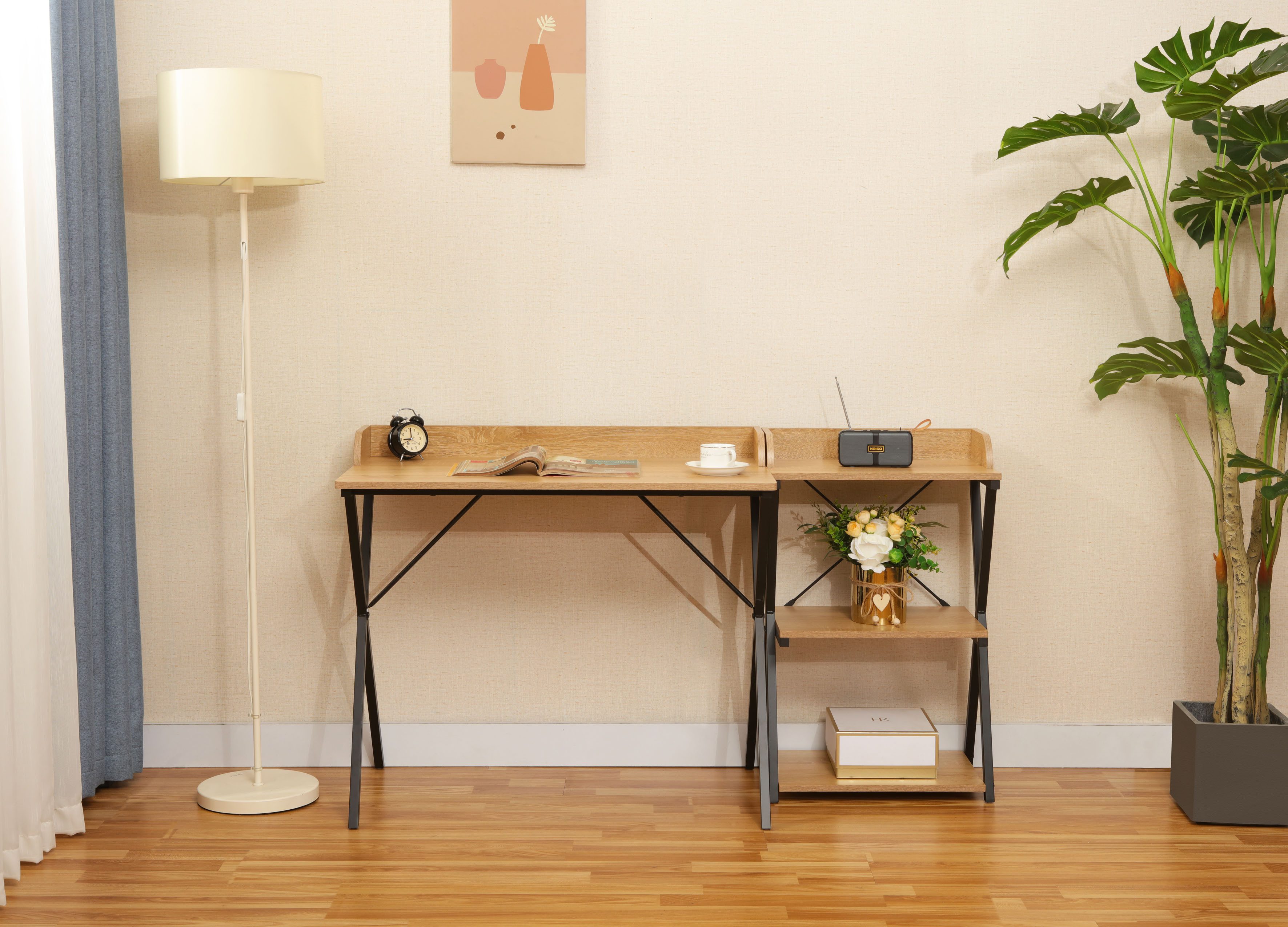 Home affaire Kantoormeubelset Forres, bestaand uit bureau & rek Metalen frame, afzonderlijk instelbaar, FSC®-gecertificeerd (2-delig)
