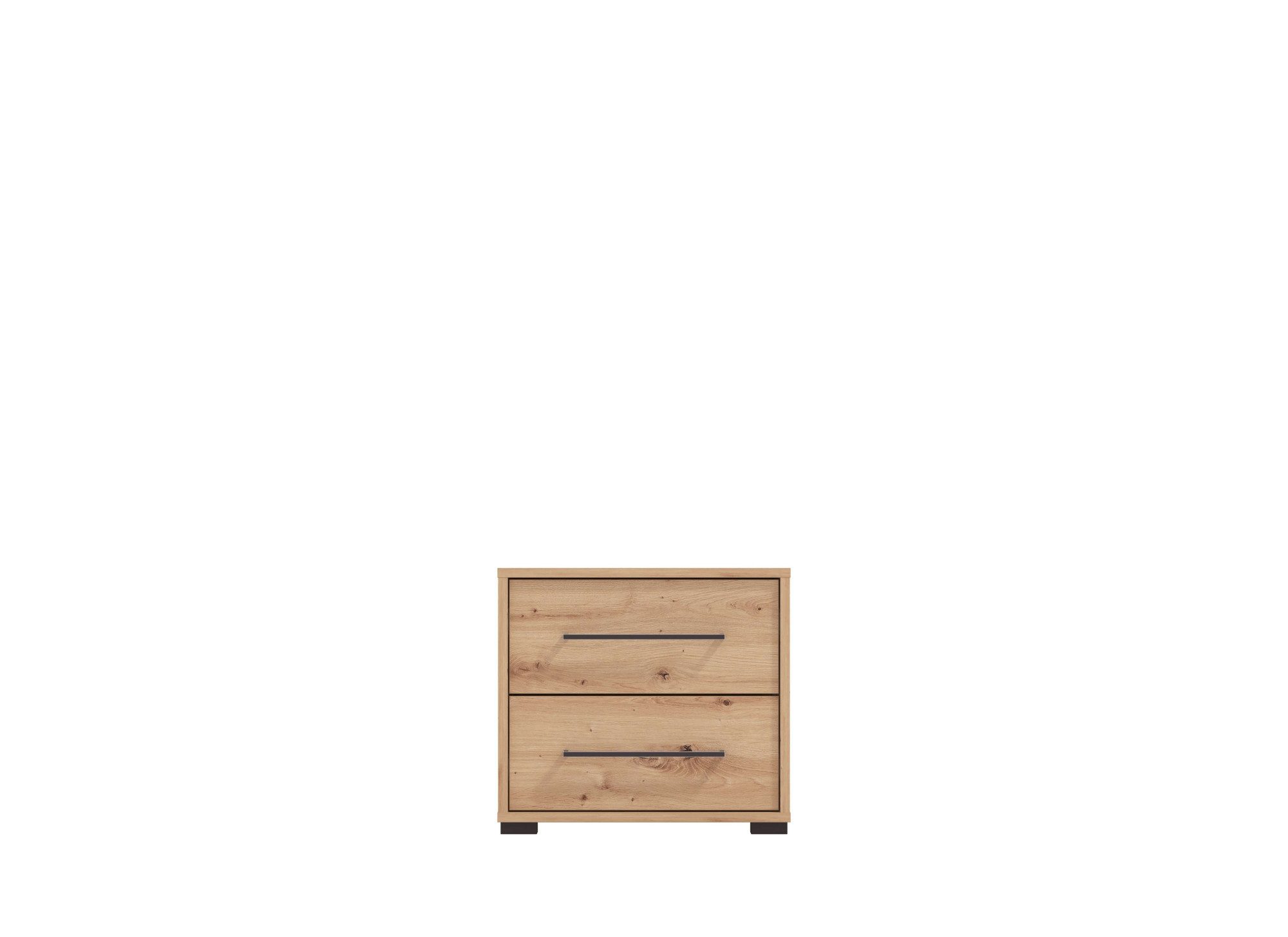 INOSIGN Nachtkastje Ascalon nachtkastje, nachtkast, 48x40x44cm, 2 lades in wit of eiken kleur, fsc-gecertificeerd houtmateriaal