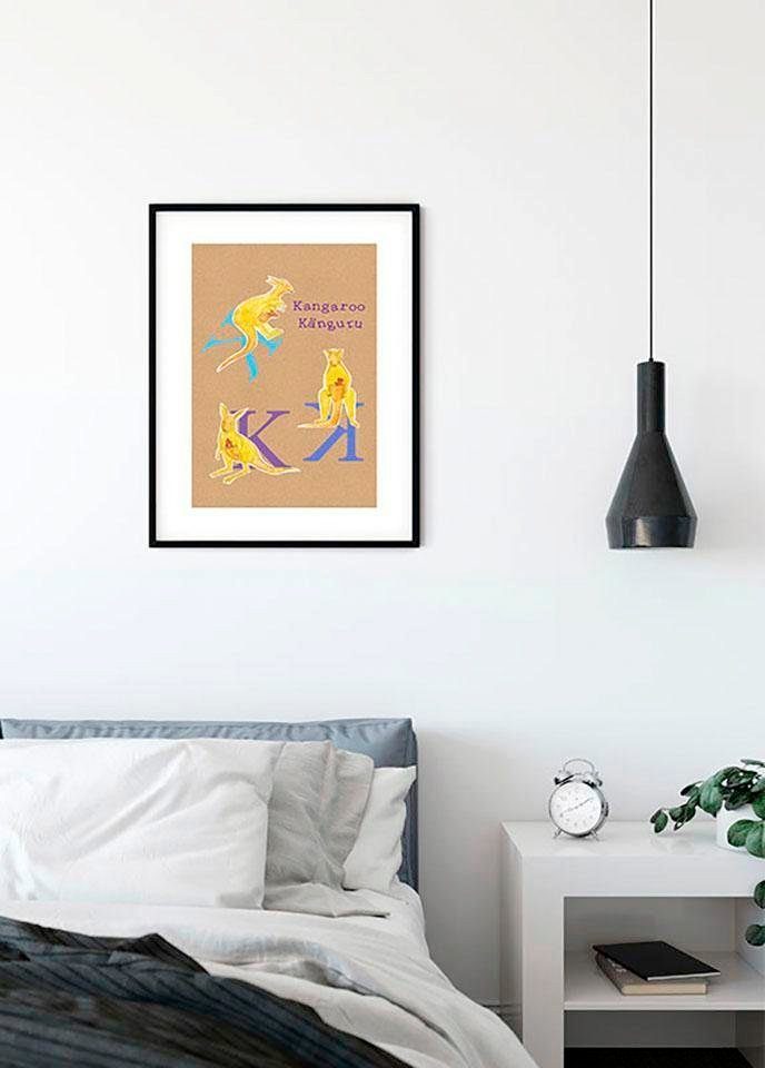 Komar Wanddecoratie ABC animal K Wanddecoratie - zonder lijst (1 stuk)