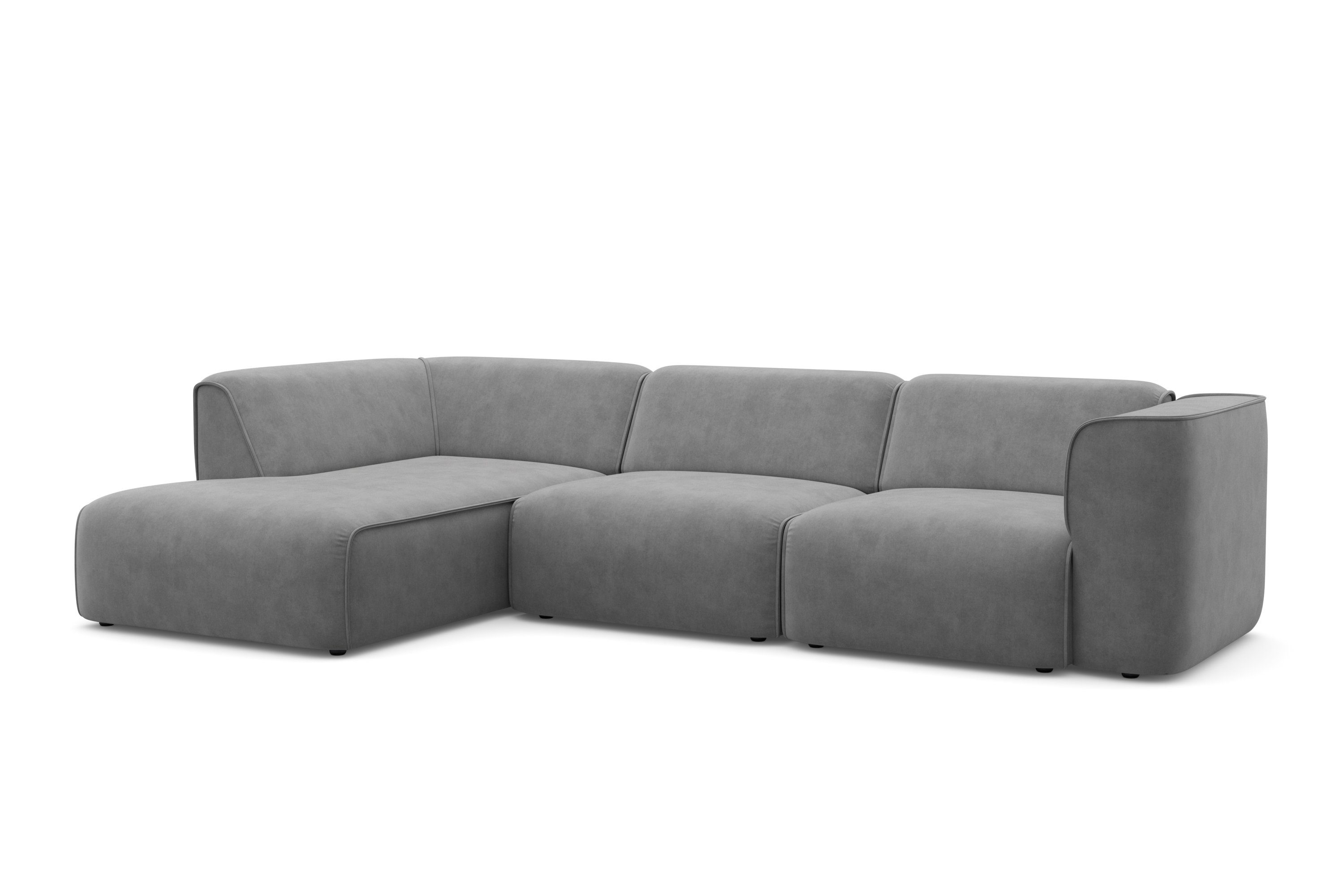 RAUM.ID Hoekbank Merid L-vorm, altijd uitbreidbaar met modules, B/D/H: 295/162/70 cm