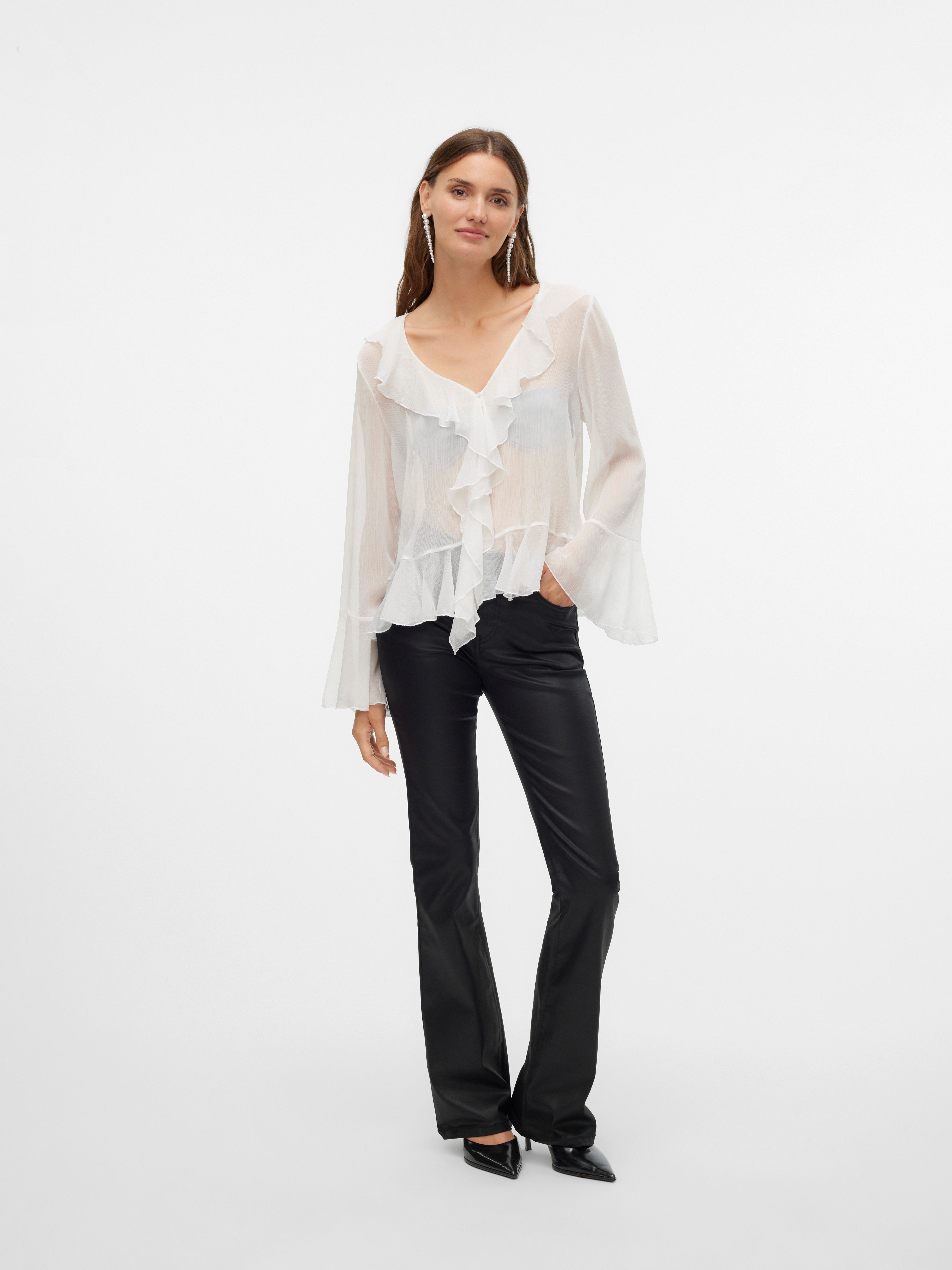 Vero Moda Bootcut jeans VMFLASH MR FLARED COATED PANTS NOOS