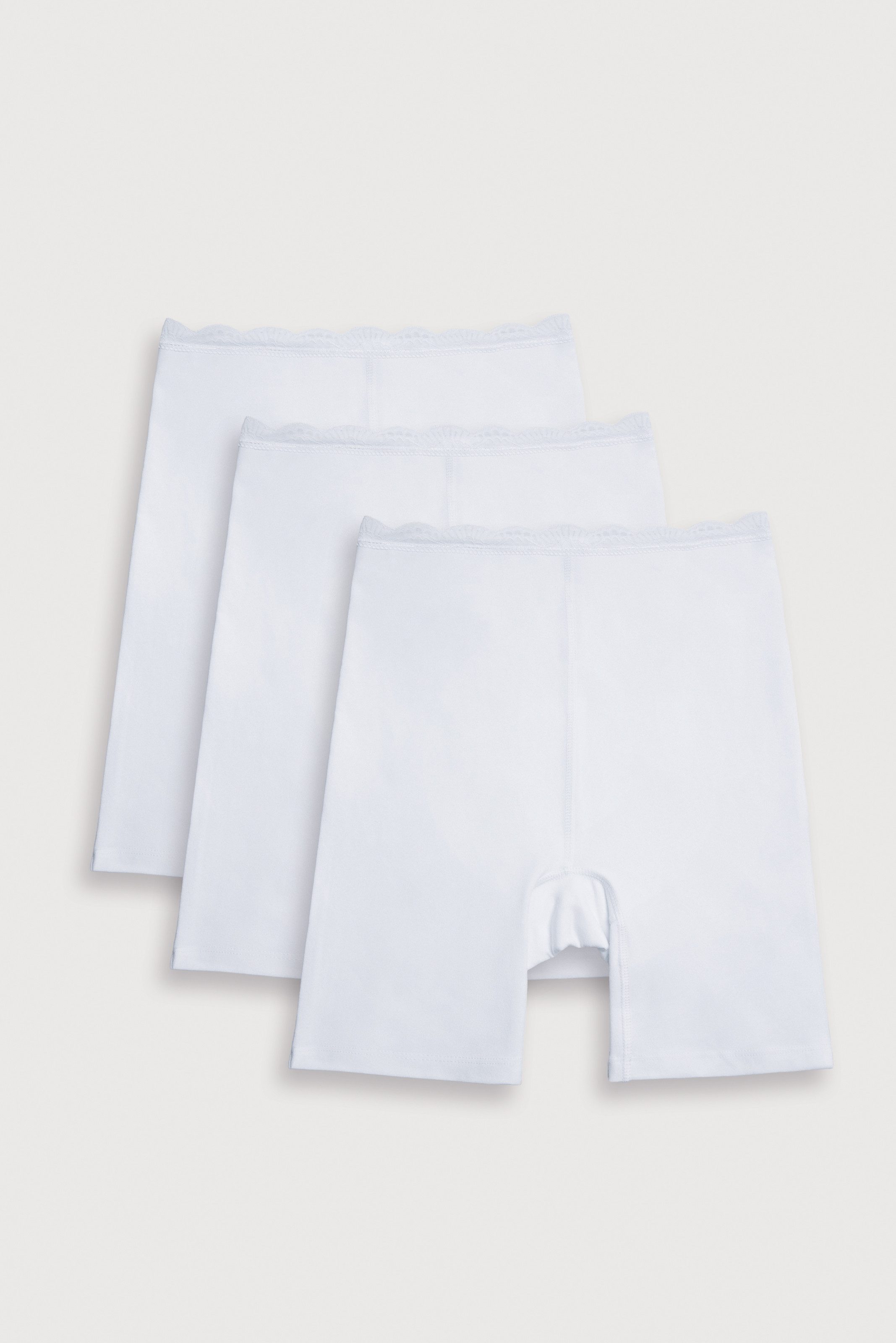 YSABEL MORA Lange onderbroek BASIC COLLECTION COTTON WITH LACE aangename zachtheid en pasvorm tegen wrijving (Set van 3) dames thermokleding maat XL