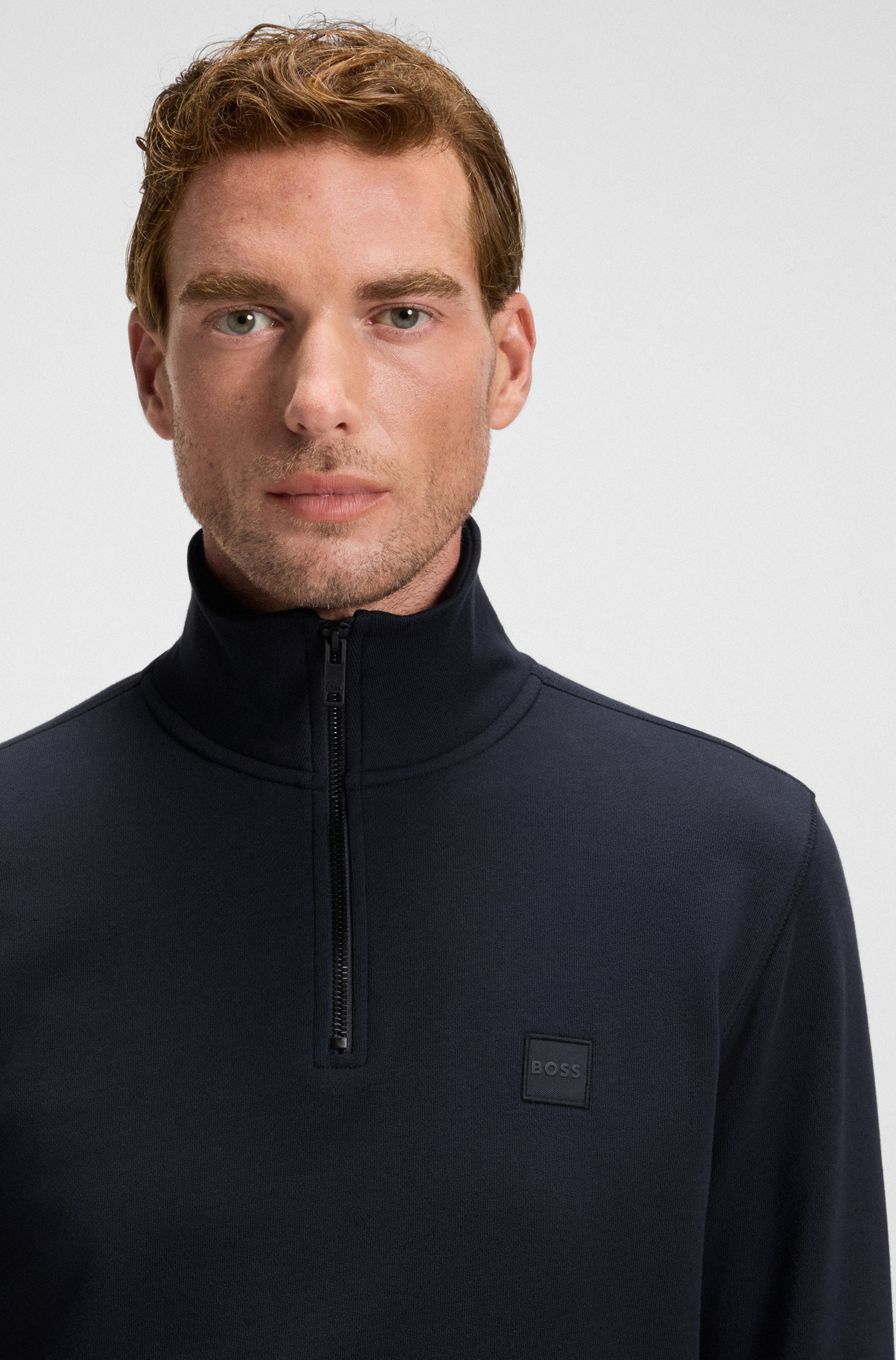 Boss Orange Sweatshirt Zetrust met een ritssluiting bij de kraag (1-delig)