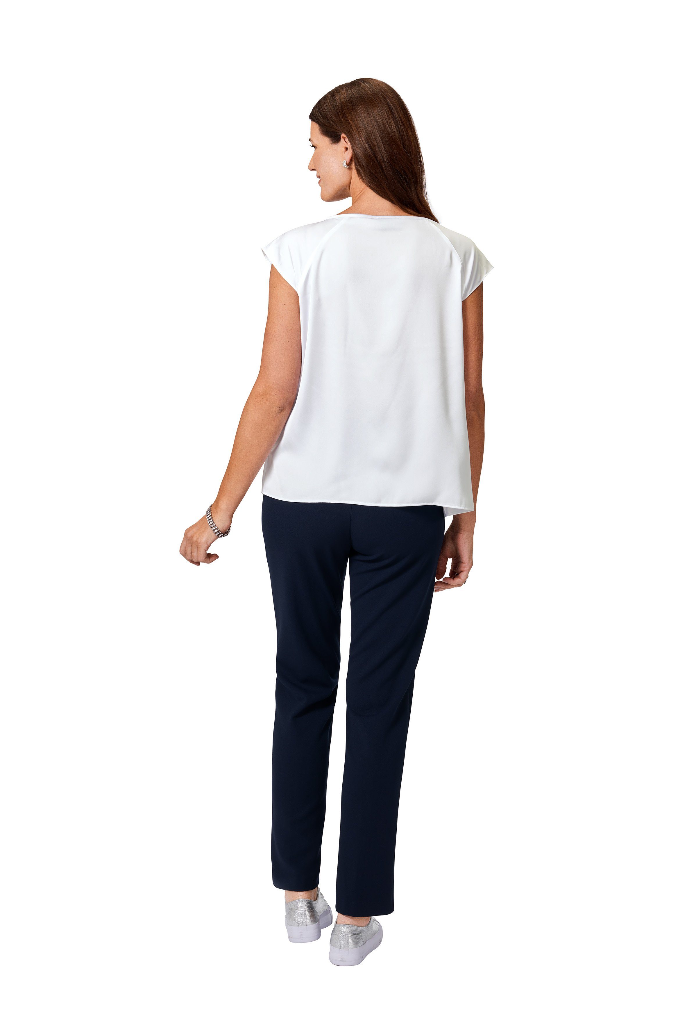 HERMANN LANGE Collection Shirttop met decoratief detail aan de halslijn