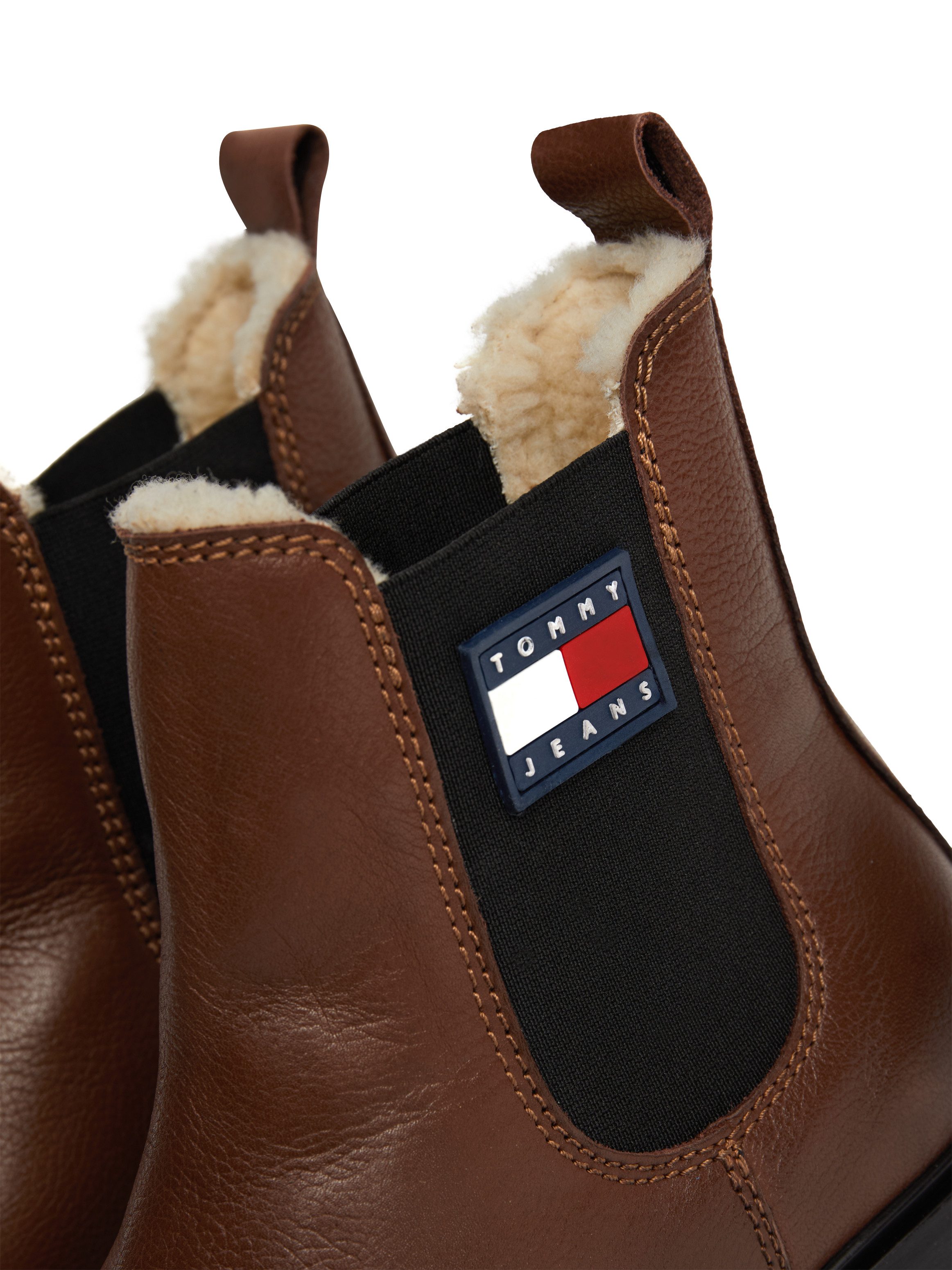 TOMMY JEANS Winterlaarzen TJW CHELSEA BOOT WL blokhak, plateau, chelseaboots, instapschoen met zijlogo