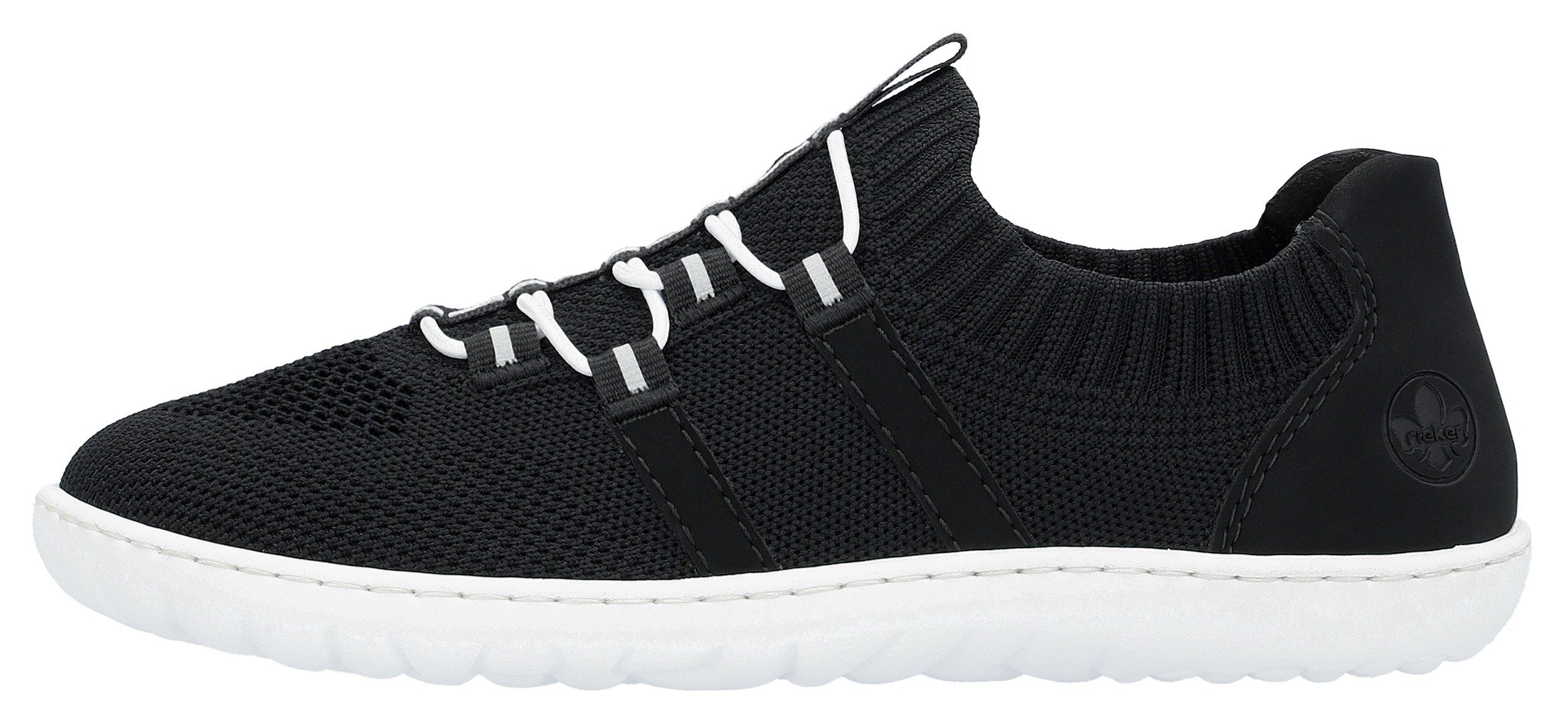 Rieker Slip-on sneakers Barefootschoenen , slipper, vrijetijdsschoen, lage schoen met elastische brei-schaft