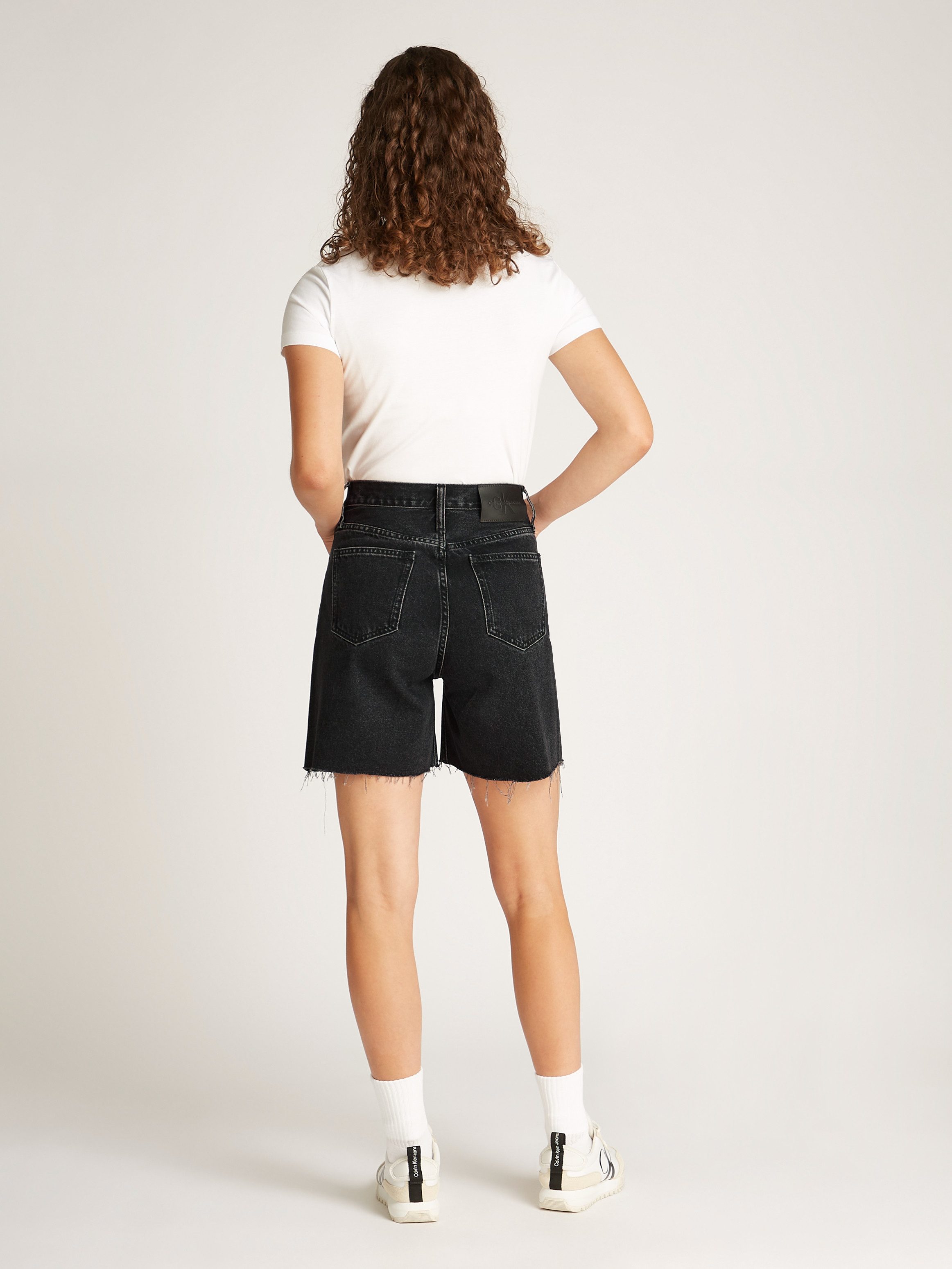 Calvin Klein Bermuda SHORT met franjezoom