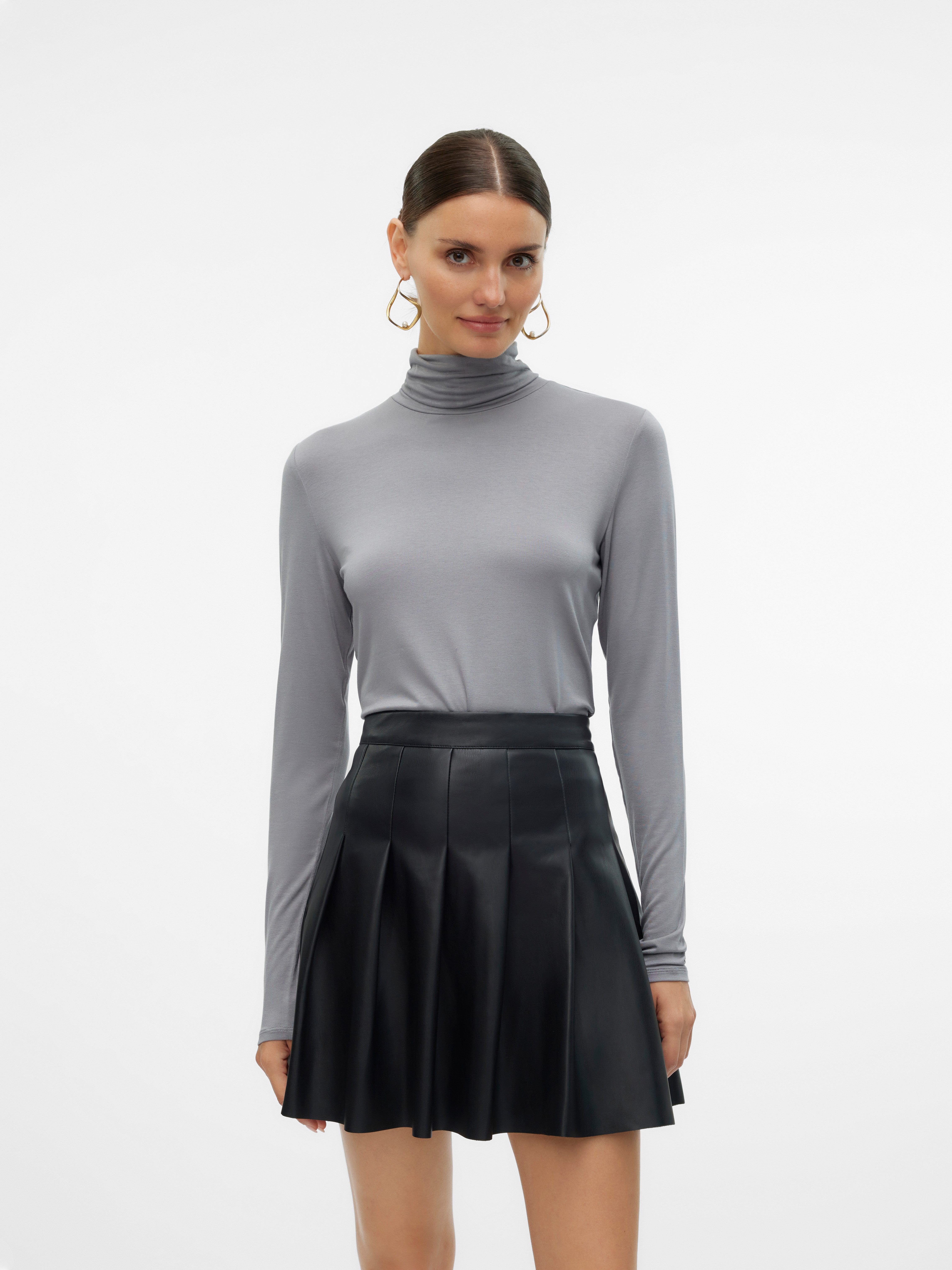 Vero Moda Shirt met lange mouwen VMALBERTE LS ROLLNECK TOP JRS NOOS