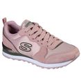 skechers sneakers nylon quarter lace up jogger modieuze contrast-look roze