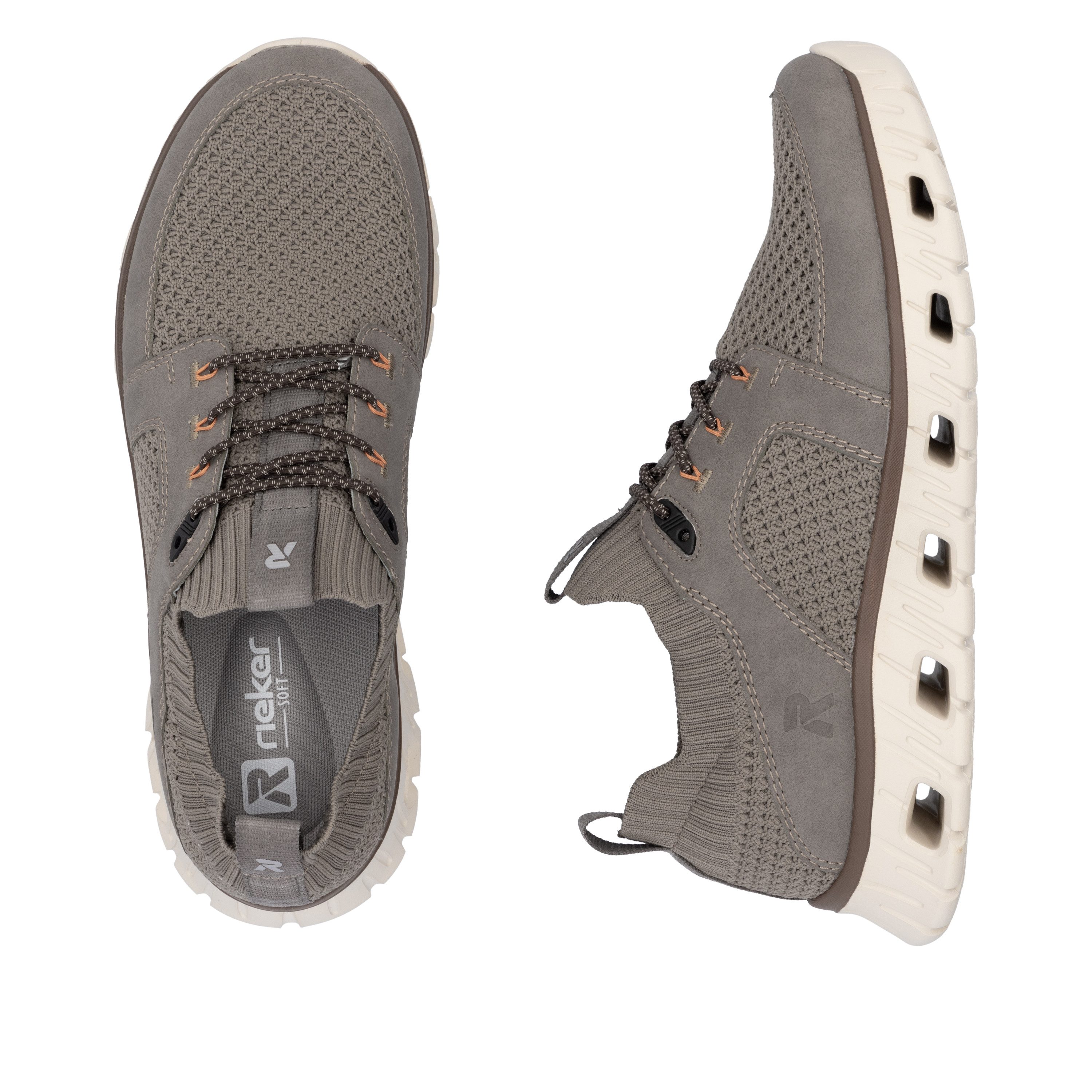 RIEKER Sport Slip-on sneakers , lage schoen, vrijetijdsschoen, slipper met modieuze loopzool