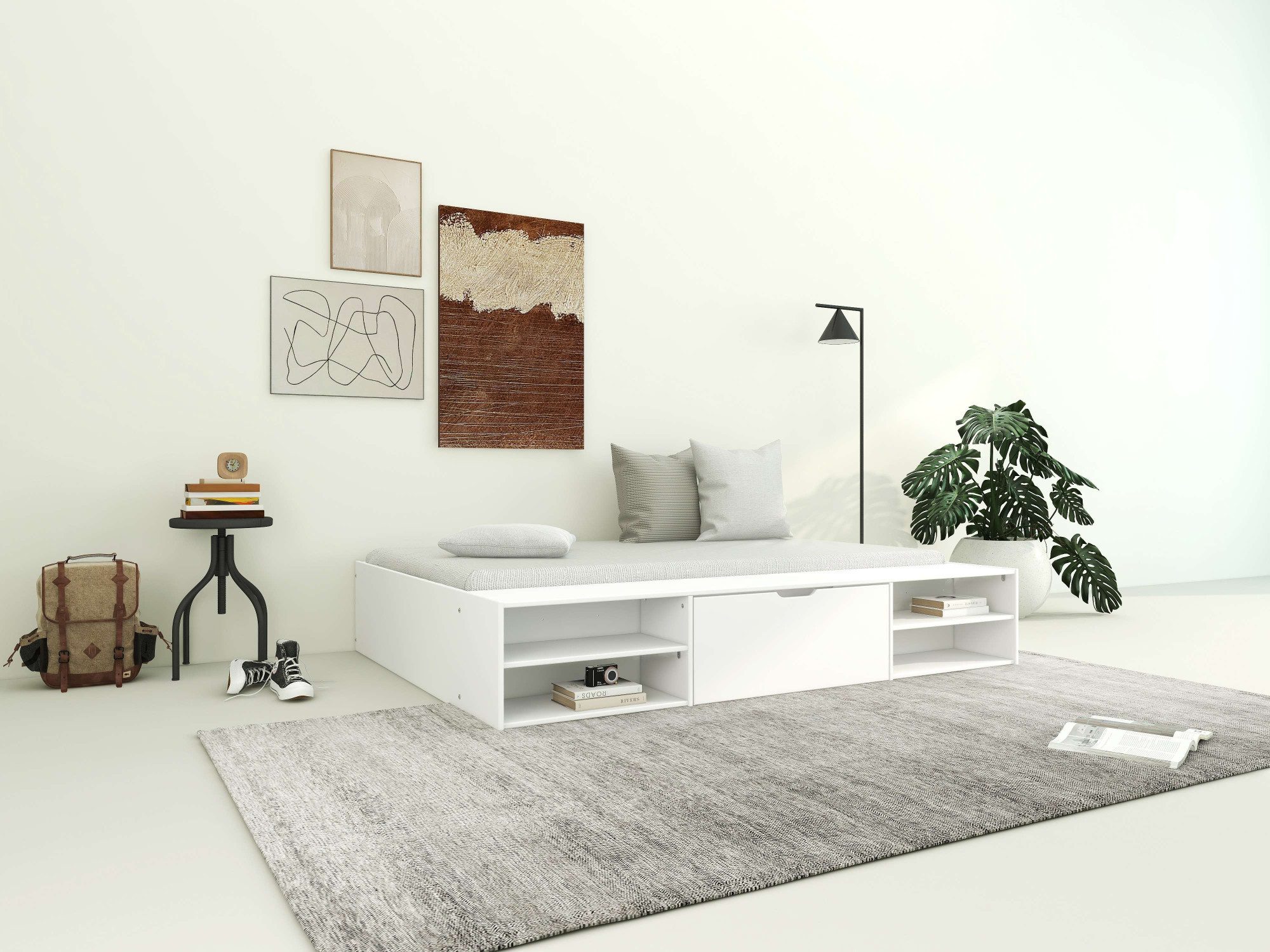 Home affaire Bed Magdala van mdf, breedte ligoppervlak 140 cm, opbergbox optioneel