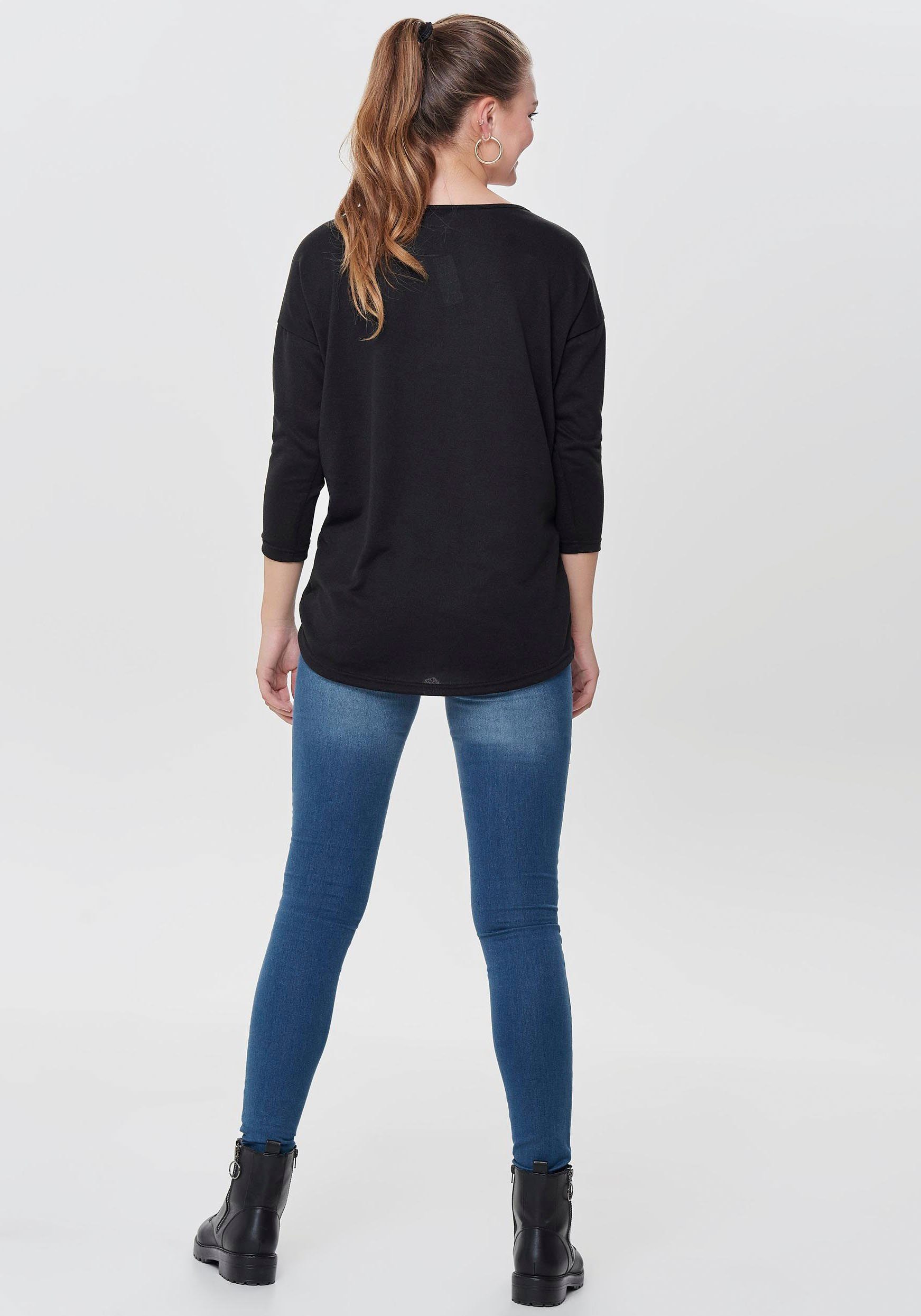 Only Shirt met 3/4 mouwen ONLELCOS 4/5 SOLID TOP