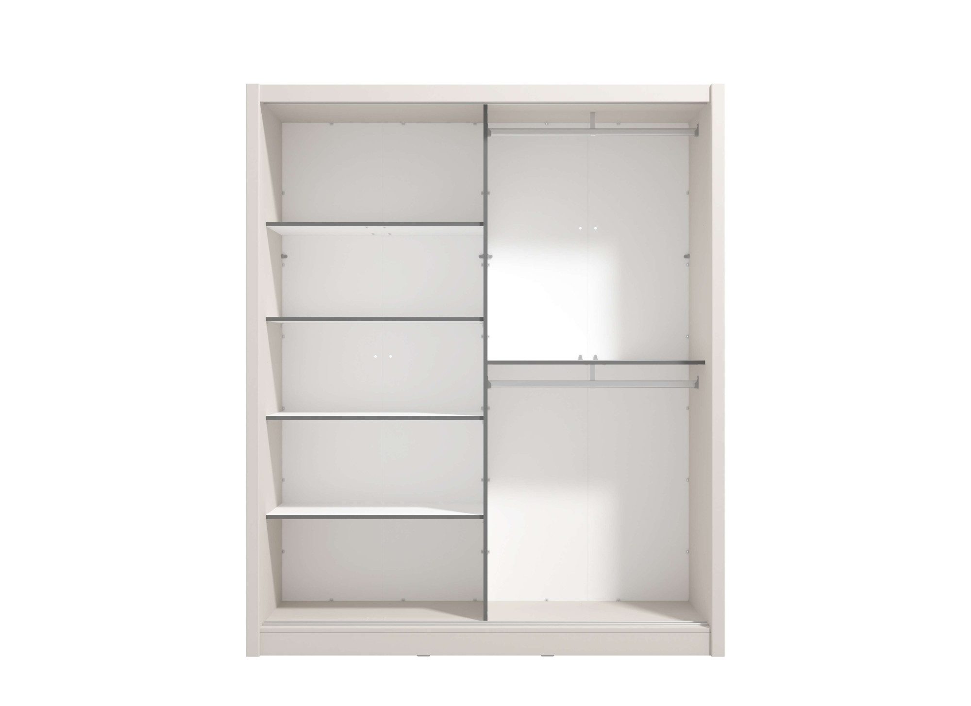 INOSIGN Schuifdeurkast Albi, slaapkamerkast, linnenkast in cashmere of wit Kledingkast met spiegel MET binneninrichting, FSC®-gecertificeerd
