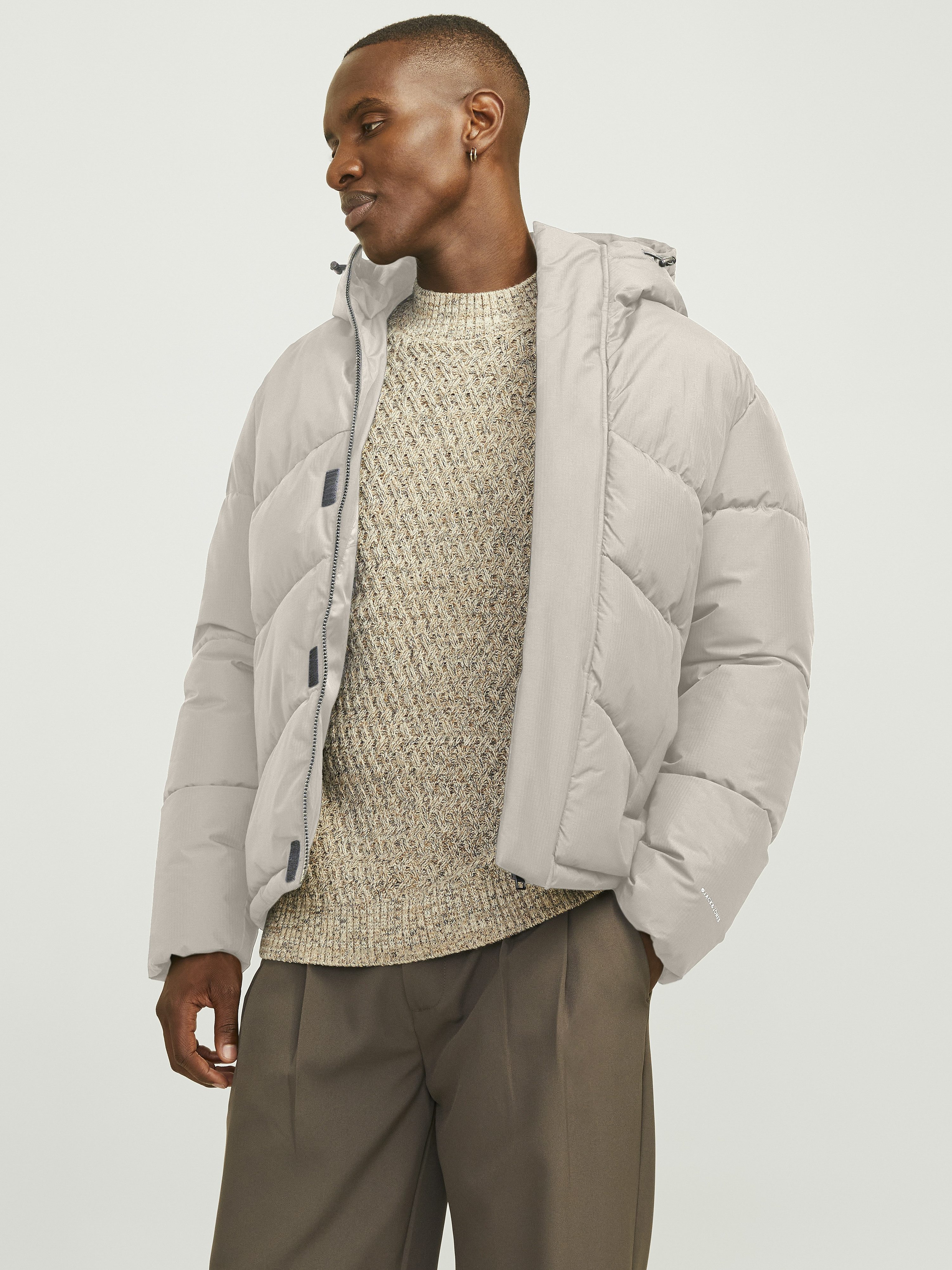 Jack & jones Gewatteerd jack met opstaande kraag model 'WORLD'