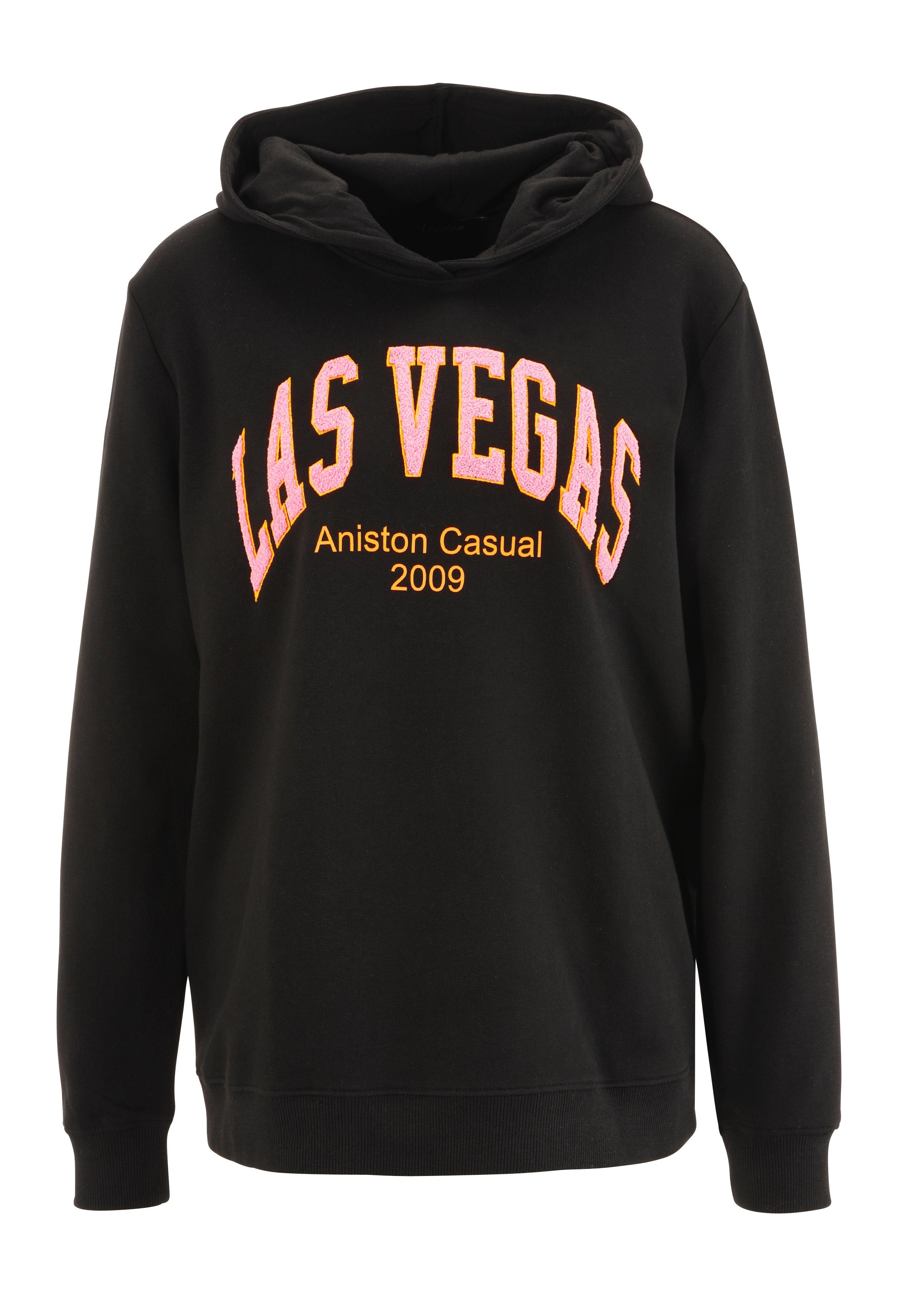 Aniston CASUAL Sweatshirt met geborduurd "las vegas" detail