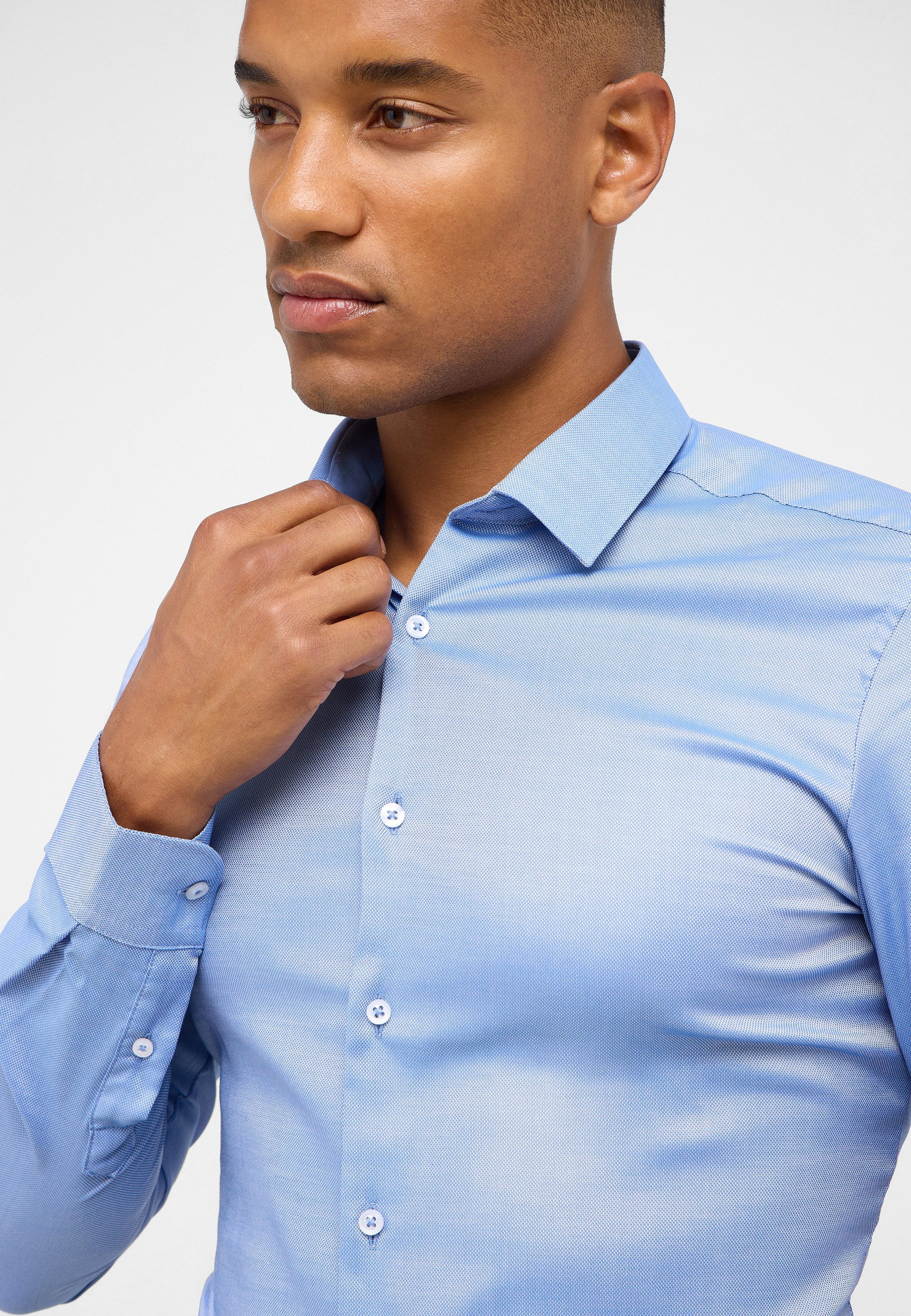 Eterna Overhemd met lange mouwen SUPER SLIM EASY IRON (gemakkelijk te strijken)