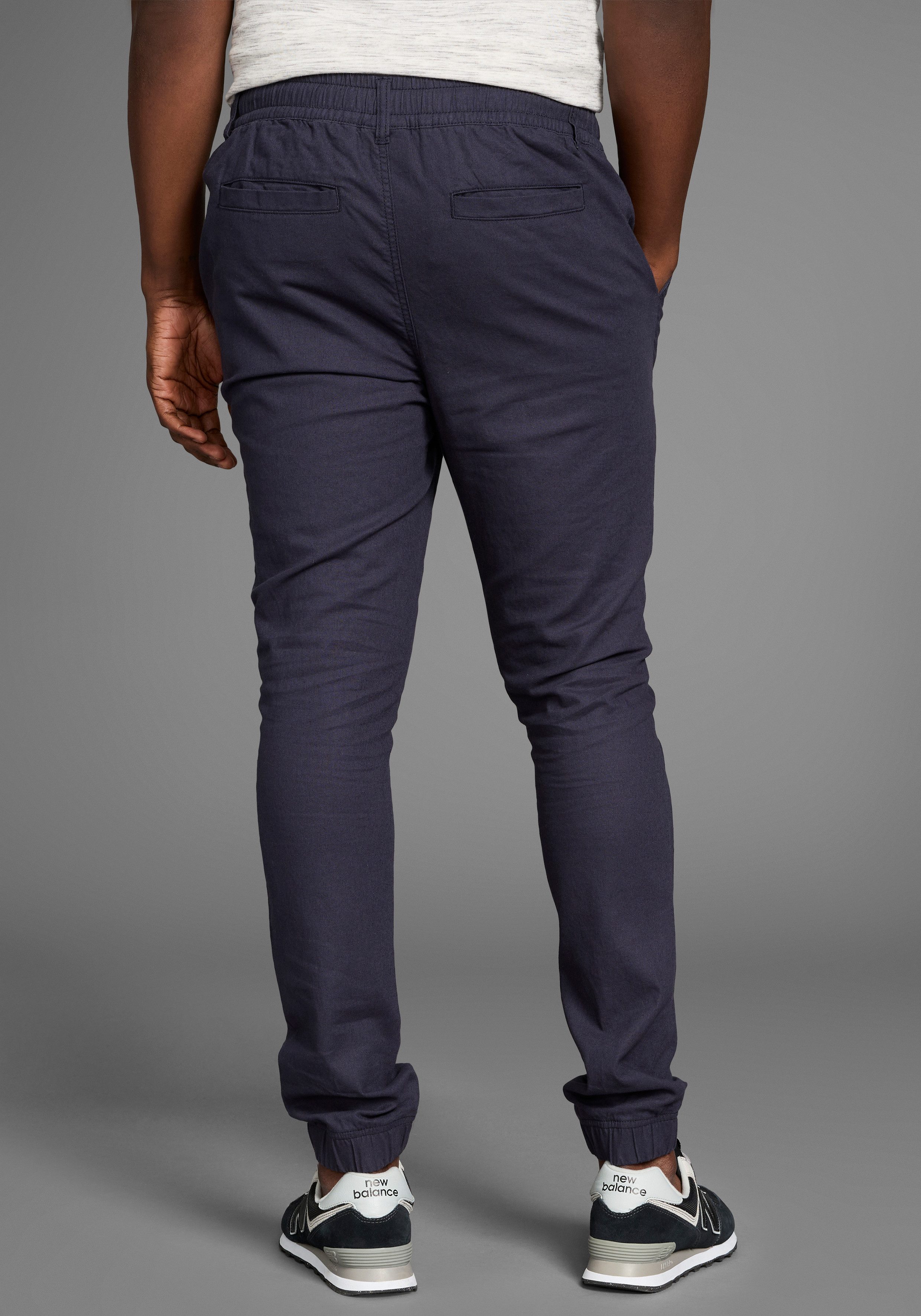 DELMAO Linnen broek Linnenbroek met koord