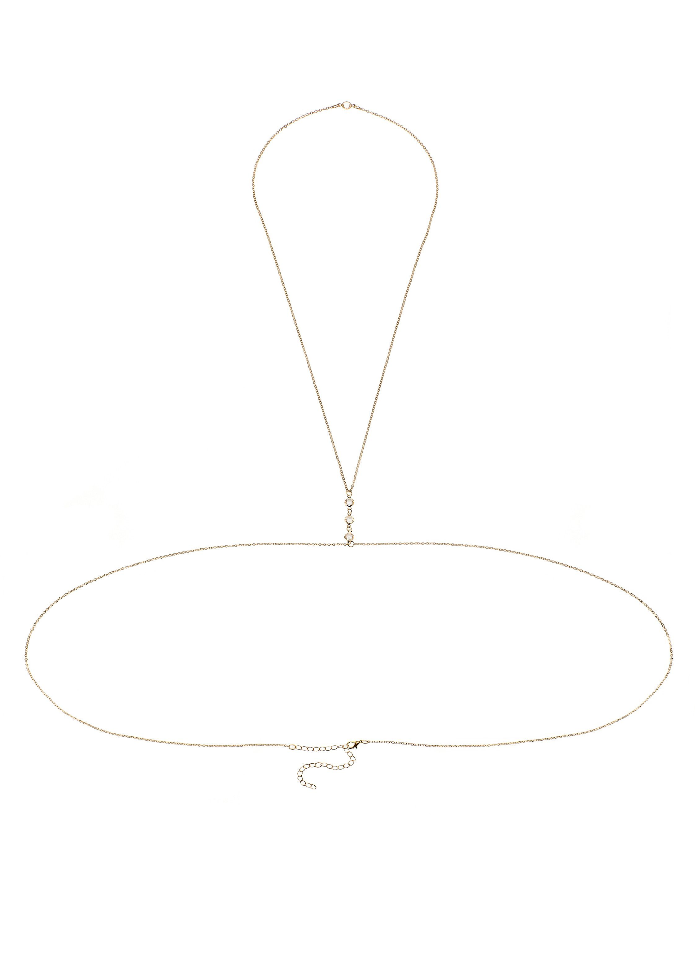 Lascana Lange ketting Lichaamsketting, kettingriem, bikini ketting, halsketting, halsdecoratie dames kettingen goud(kleur)