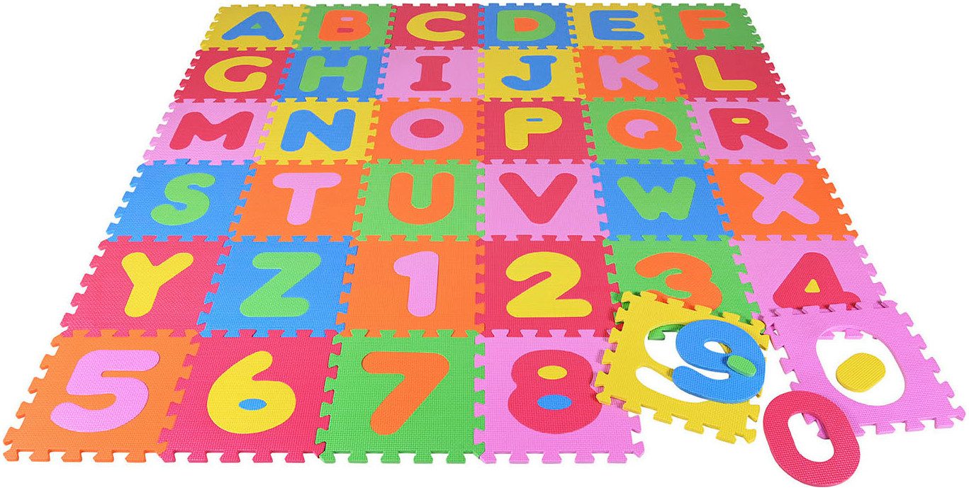 Knorrtoys® Puzzel Cijfers en letters Puzzelmat, vloerpuzzel