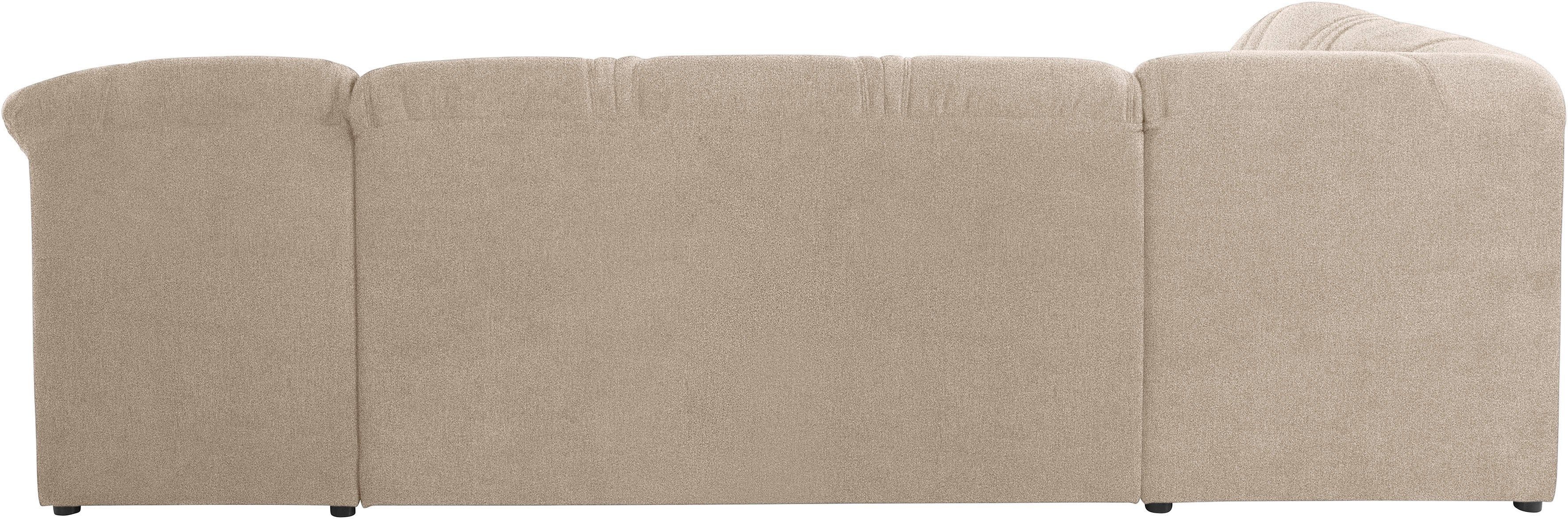 DOMO collection Zithoek Sarafina, tijdloos en comfortabel, optioneel met veren, U-vorm