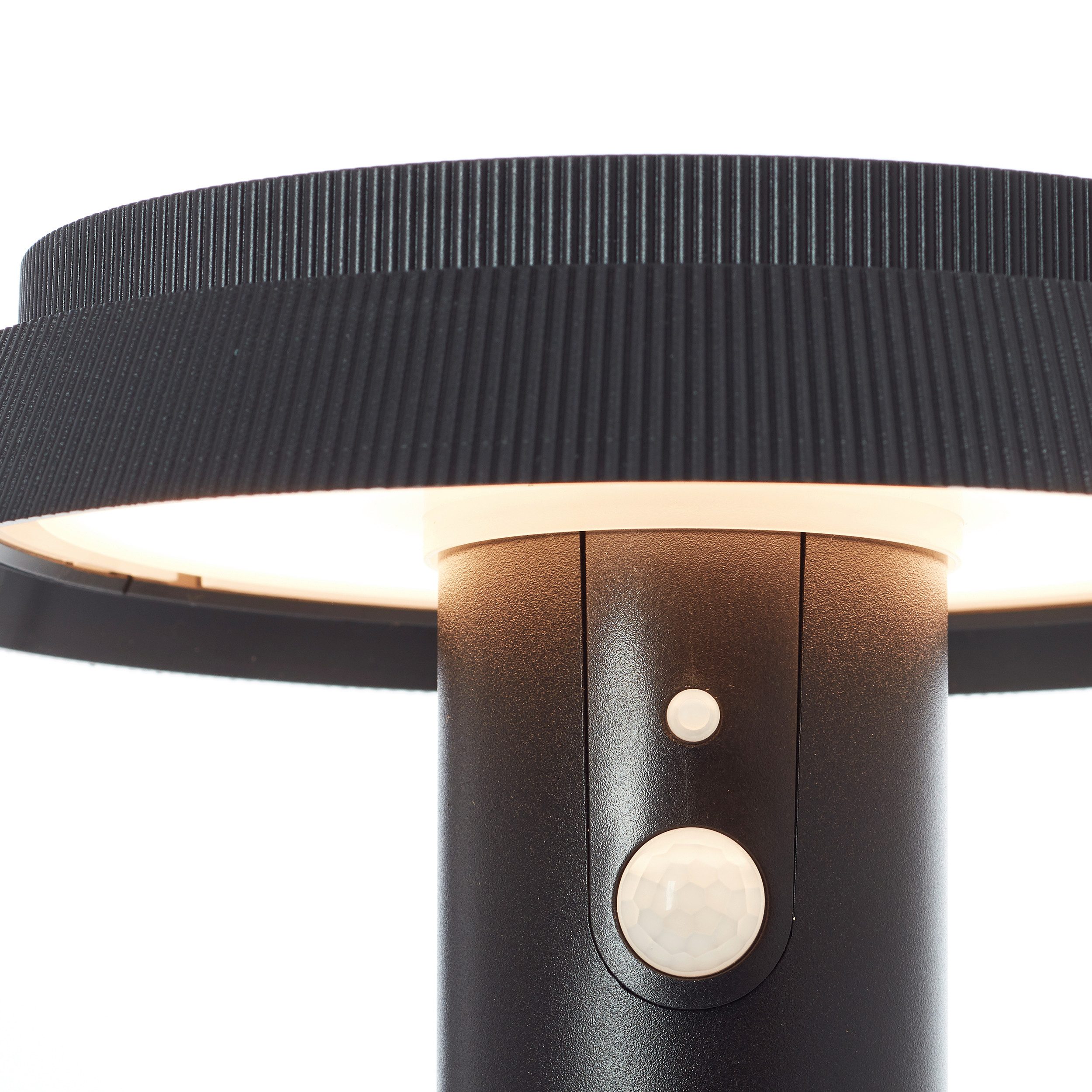 Brilliant Leuchten Led-vloerlamp voor buiten Alvero LED buitenvloerlamp, solar, 70 cm, 500 lm, 3000 K, metaal, zwart (1 stuk)