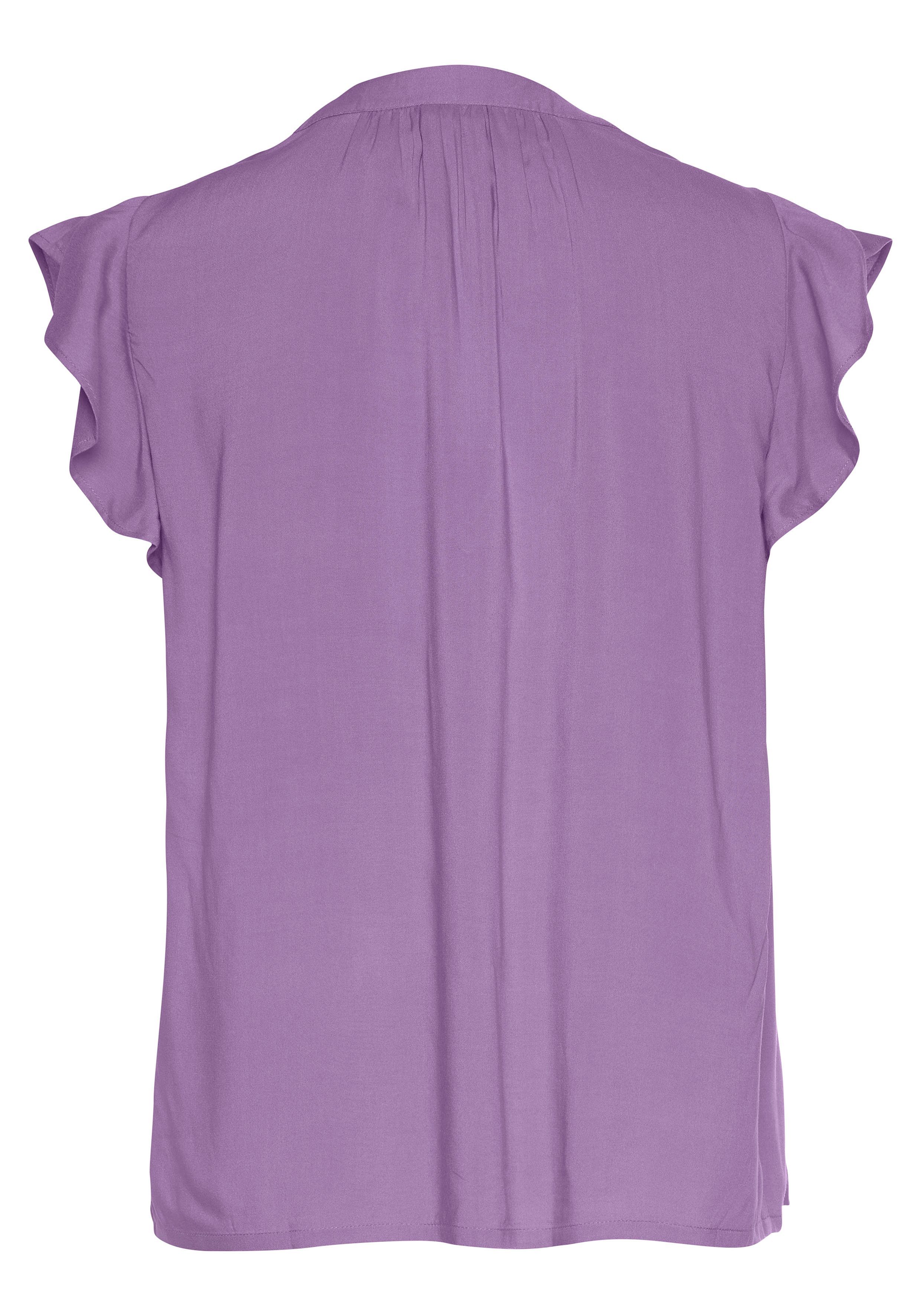 Lascana Blouse zonder sluiting met ruches-mouwen, korte mouwen blouse, elegant