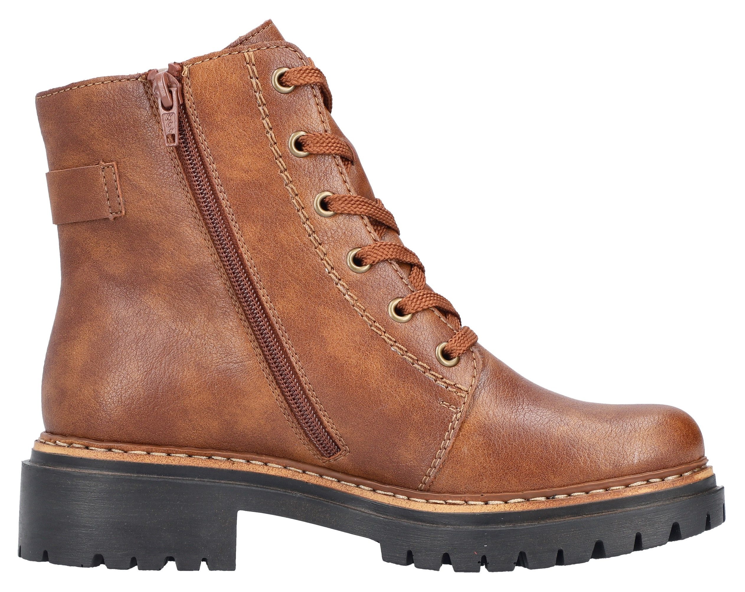 Rieker Veterschoenen , winterlaarzen, laarzen met contrasterende randnaad