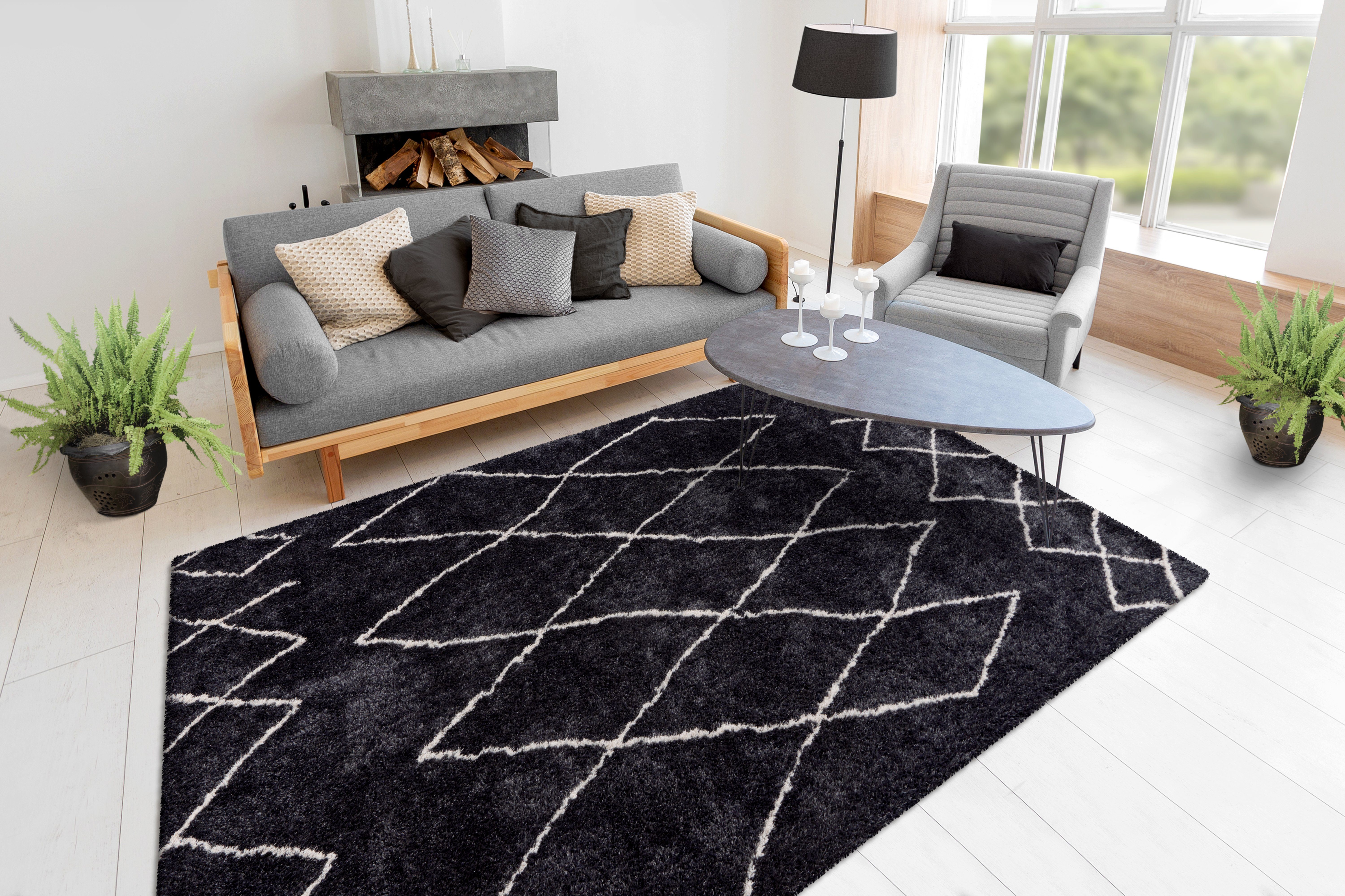 me gusta Vloerkleed Orlando 425 Zachte hoogpolige tapijt, subtiel ontworpen, geschikt voor vloerverwarming