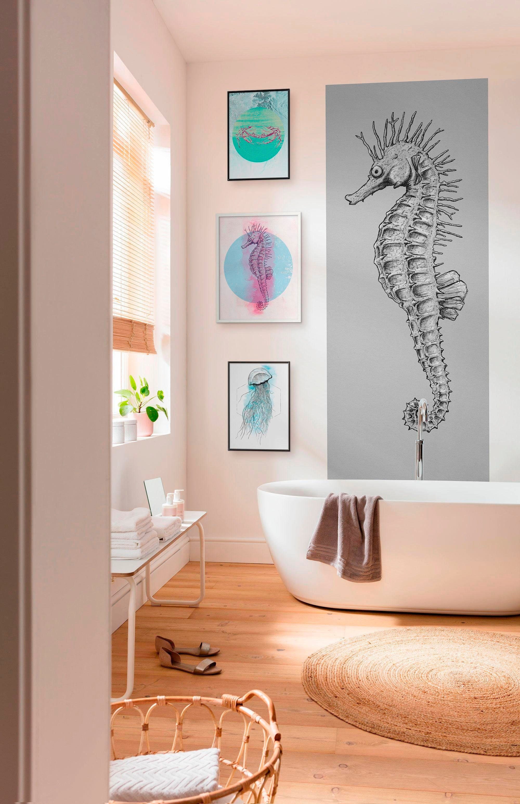 Komar Vliesbehang Digitale print vlies - Seahorse Panel - Afmeting 100 x 250 cm (1 stuk)