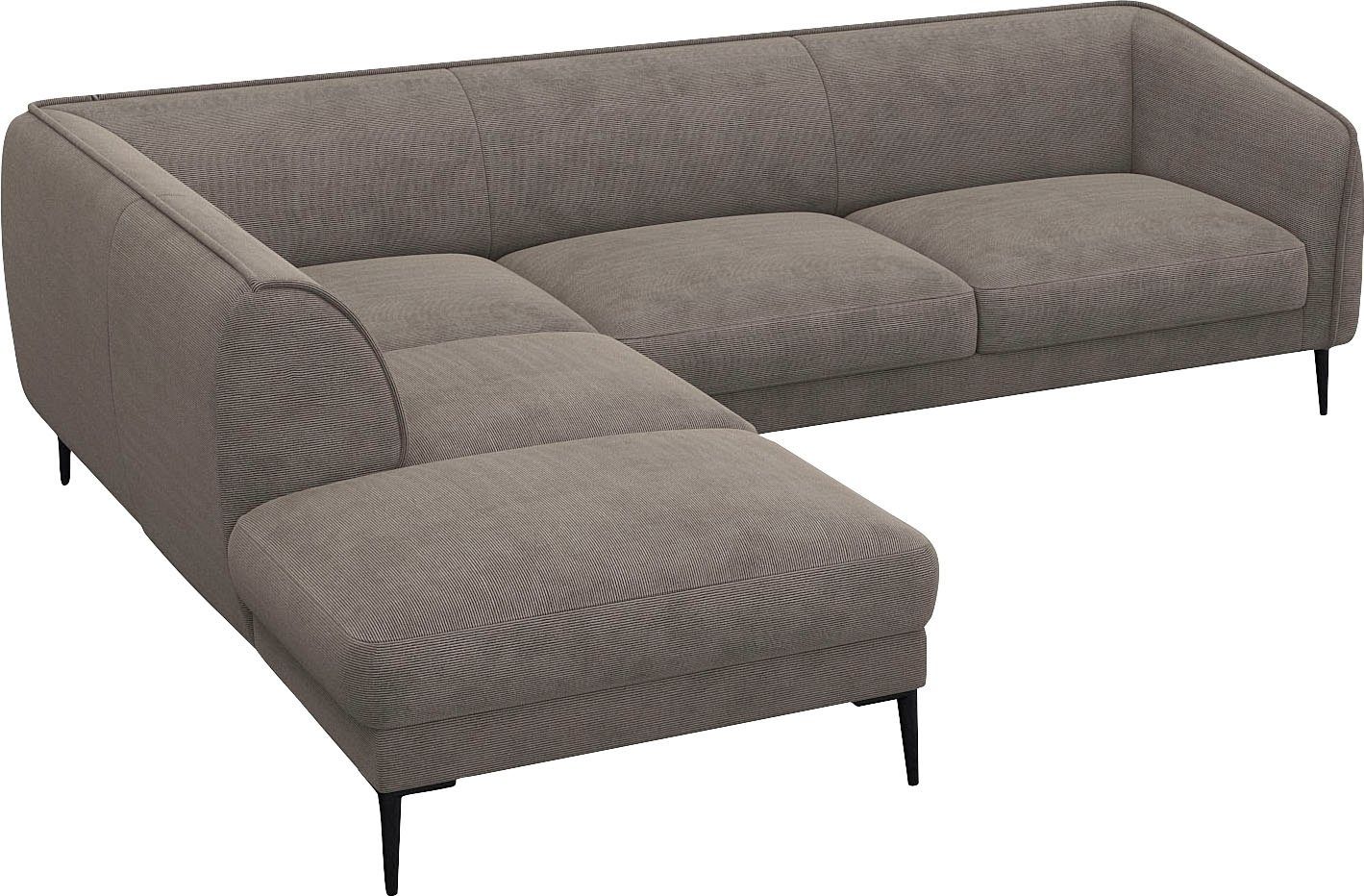FLEXLUX Hoekbank Belle designbank, L-vorm, BxD 268x209 cm Scandinavisch design, in een sublieme verwerking