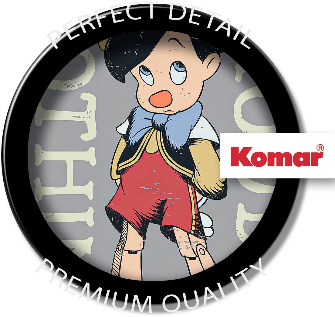 Komar Artprint op linnen Hey Pinocchio - Afmeting 40 x 40 cm Canvasdoek met echt houten frame, kinderkamer (1 stuk)