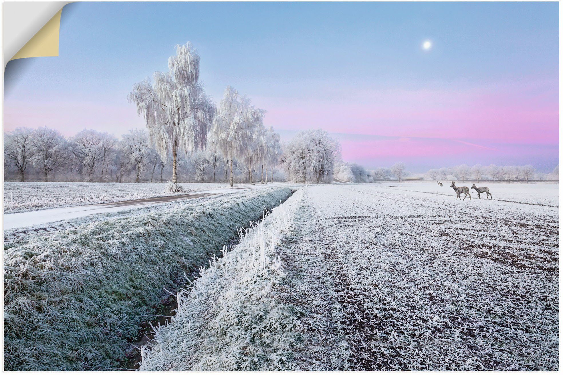 Artland Wandfolie Een onderhoudend winterverhaal wandstickers beige