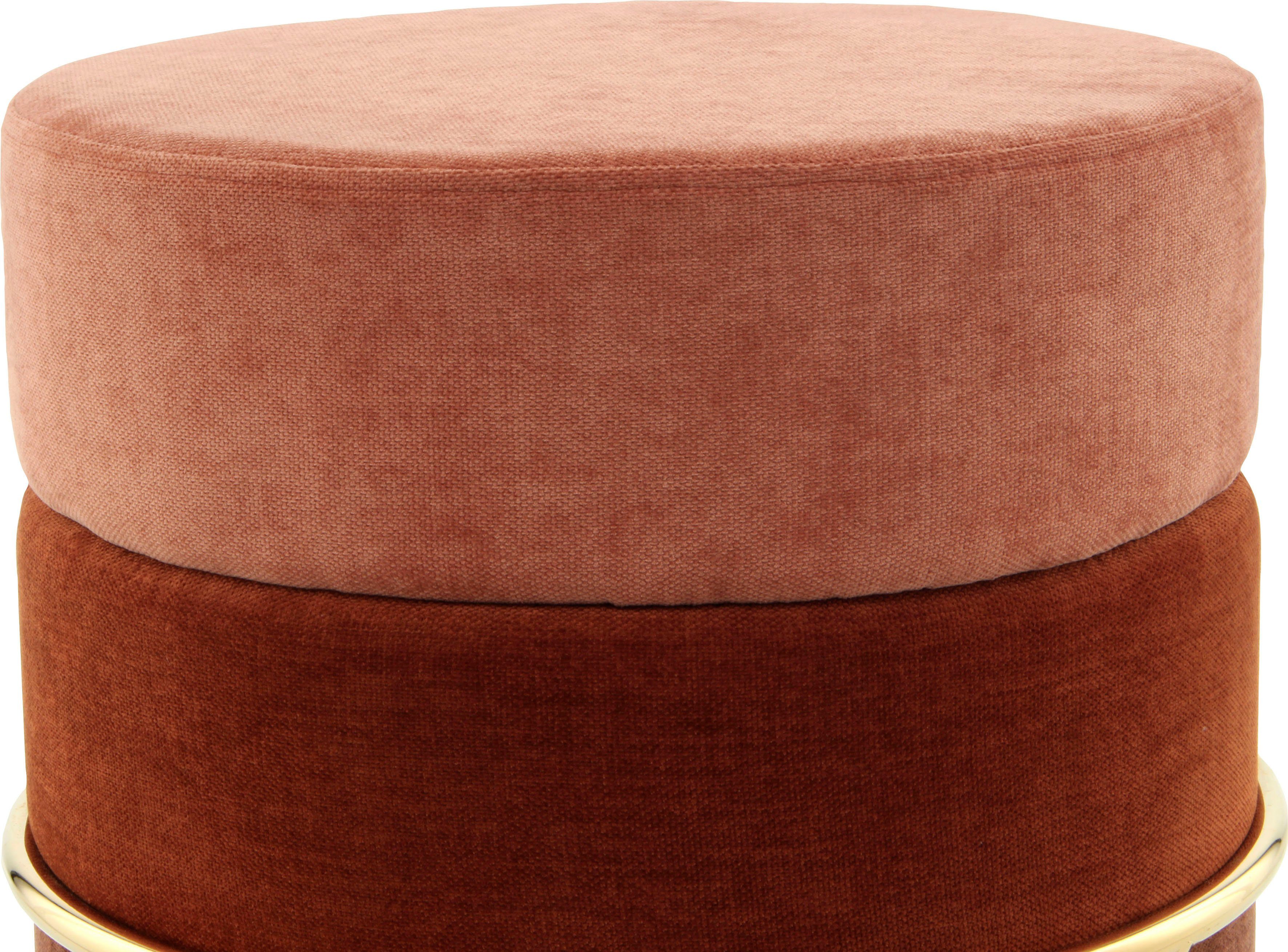 Kayoom ZitHocker Matilda 225, comfortabele ronde vorm, gezellige design-hocker (1 stuk)