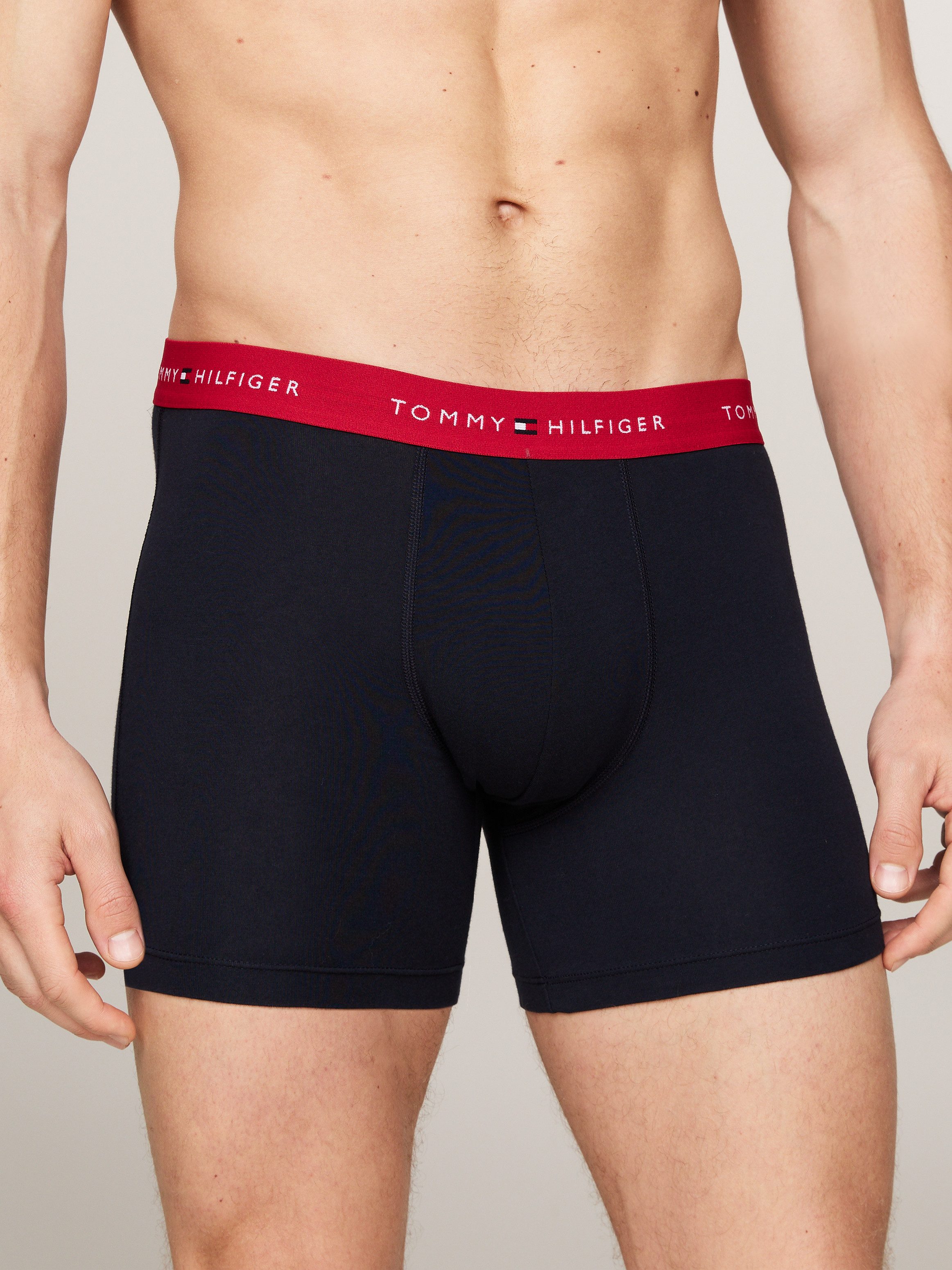 Tommy Hilfiger Underwear Boxershort 3P BOXER BRIEF WB met contrasterende logo-band (3 stuks)