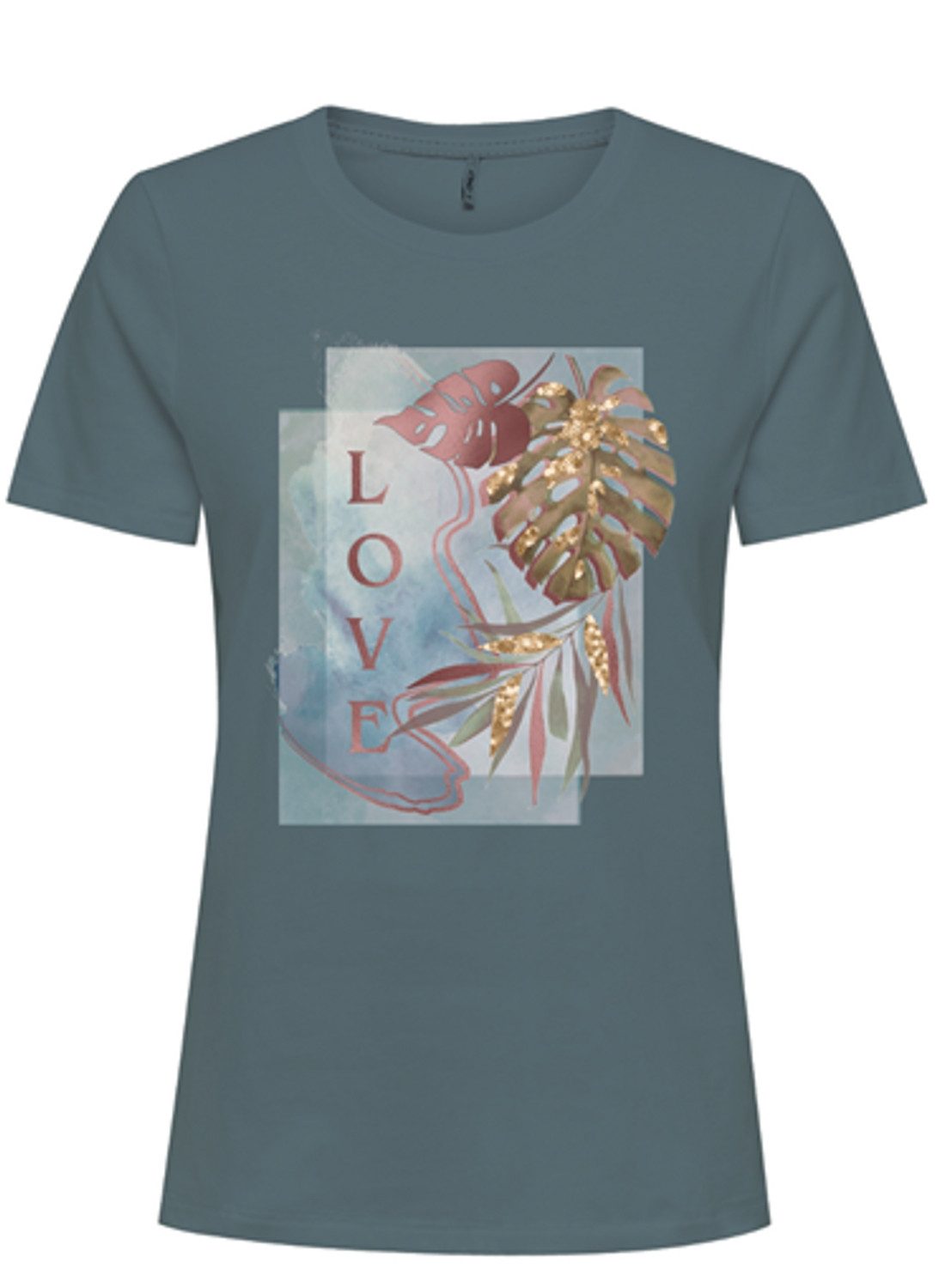 Only Shirt met korte mouwen ONLKITA LIFE REG S/S MIX TOP CS JRS EX.